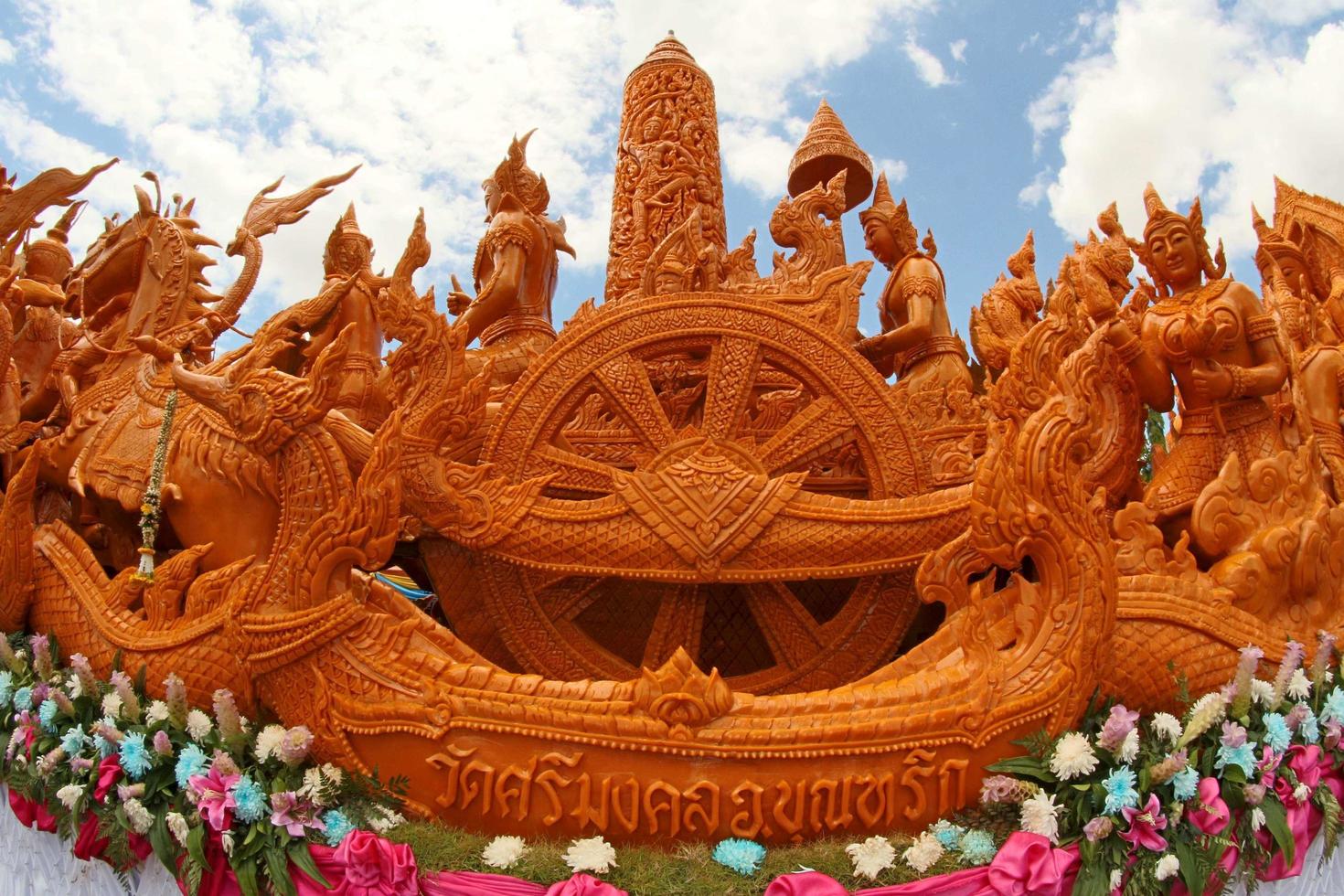 festival de cera de vela em ubon ratchathani, tailândia foto