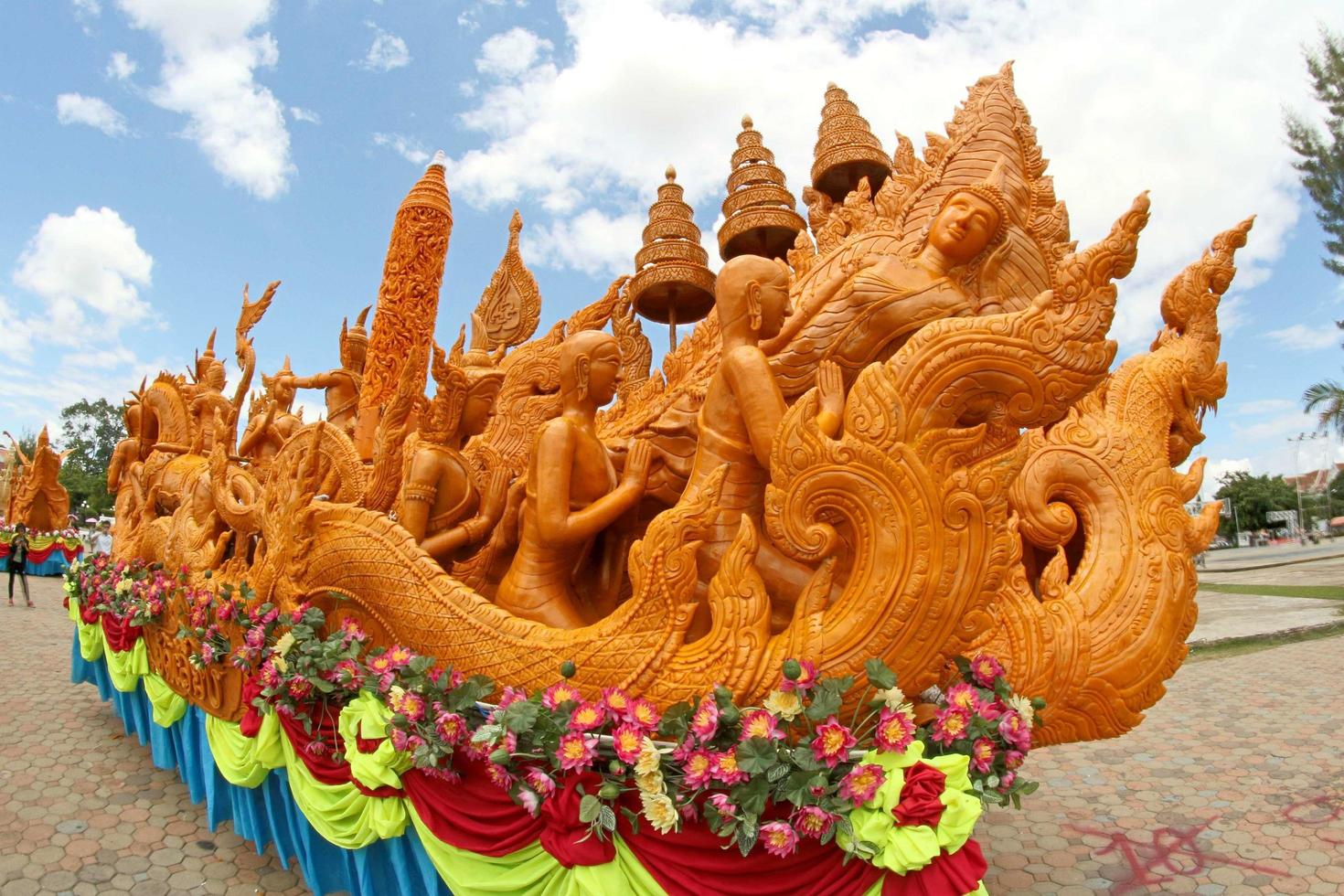 festival de cera de vela em ubon ratchathani, tailândia foto