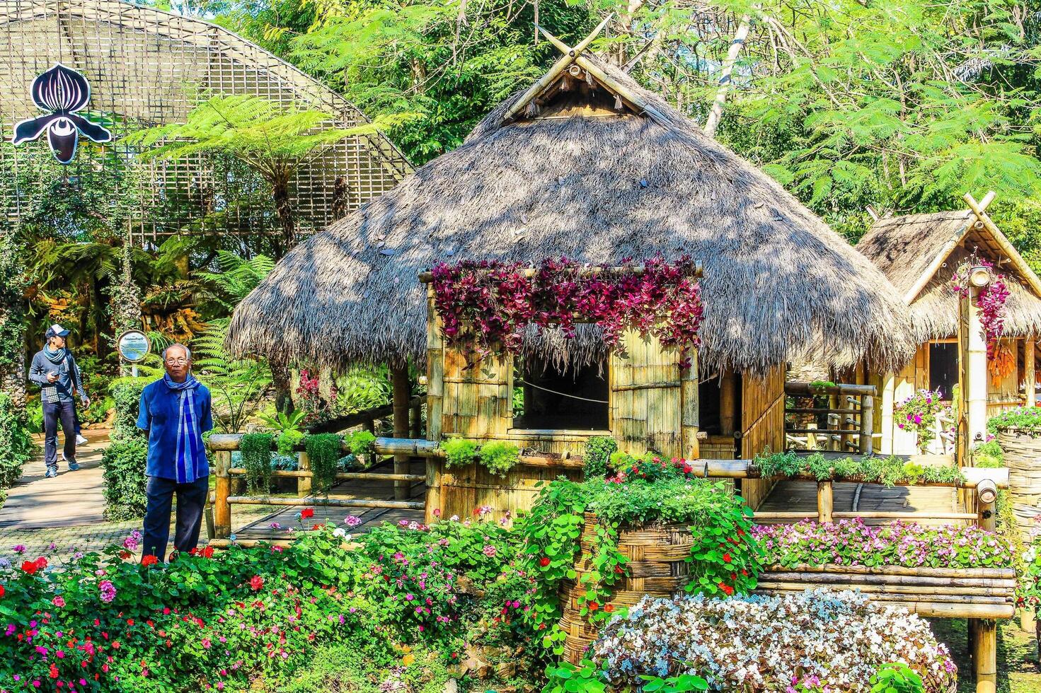 casas em doi tung, chiang rai, tailândia foto