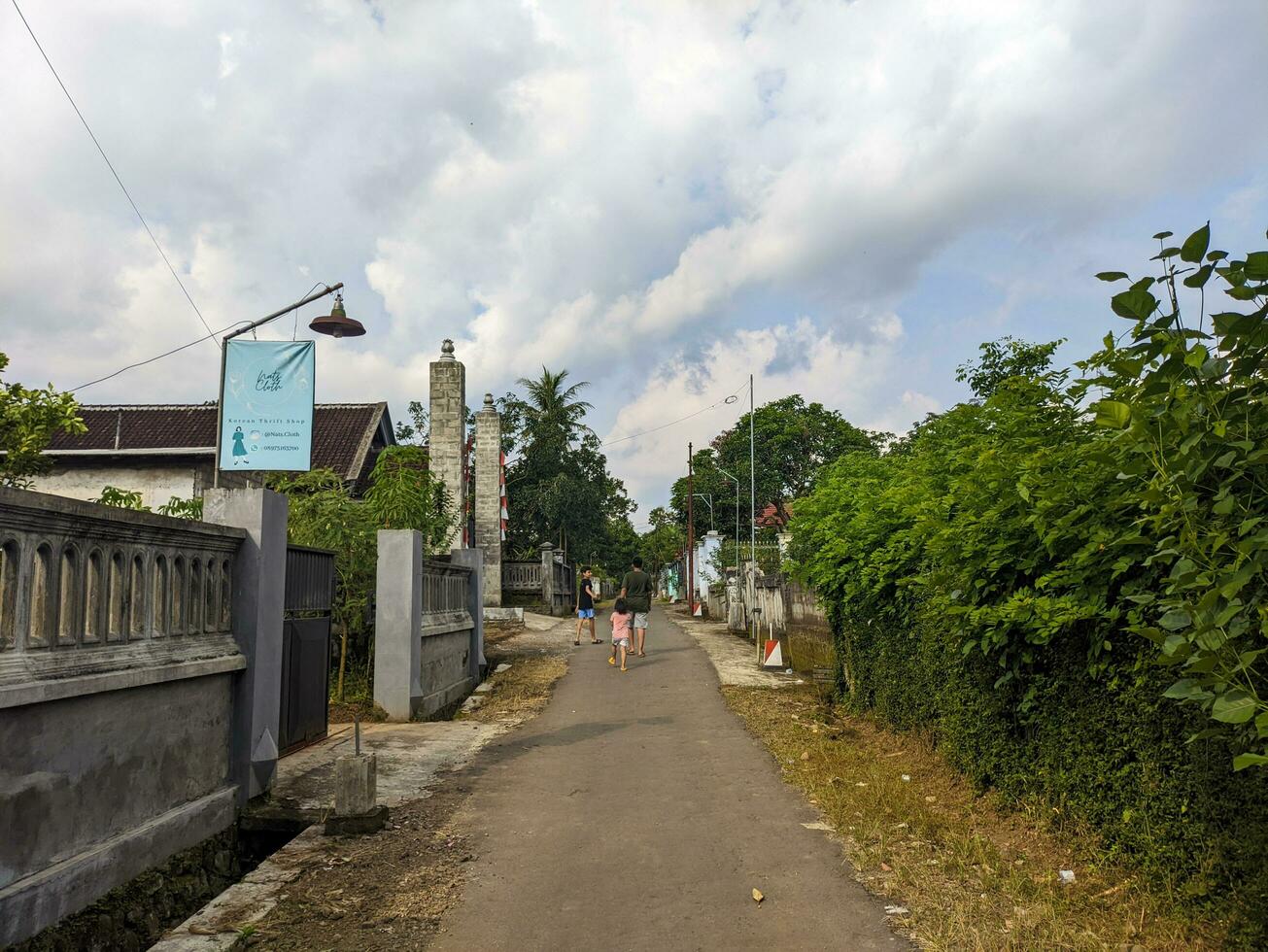 uma Visão do uma país estrada dentro bizarro, Indonésia foto