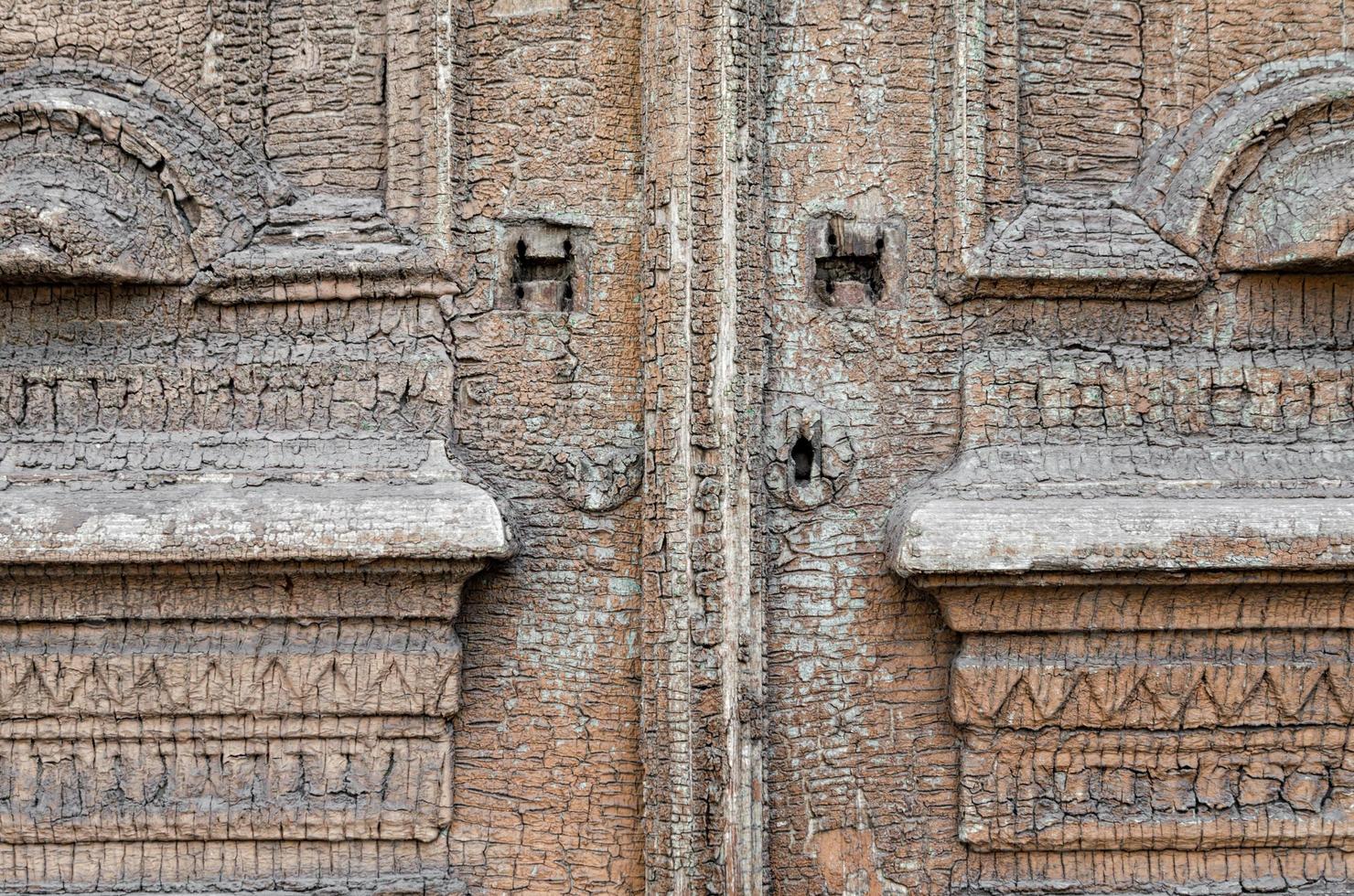 porta de madeira vintage close-up foto