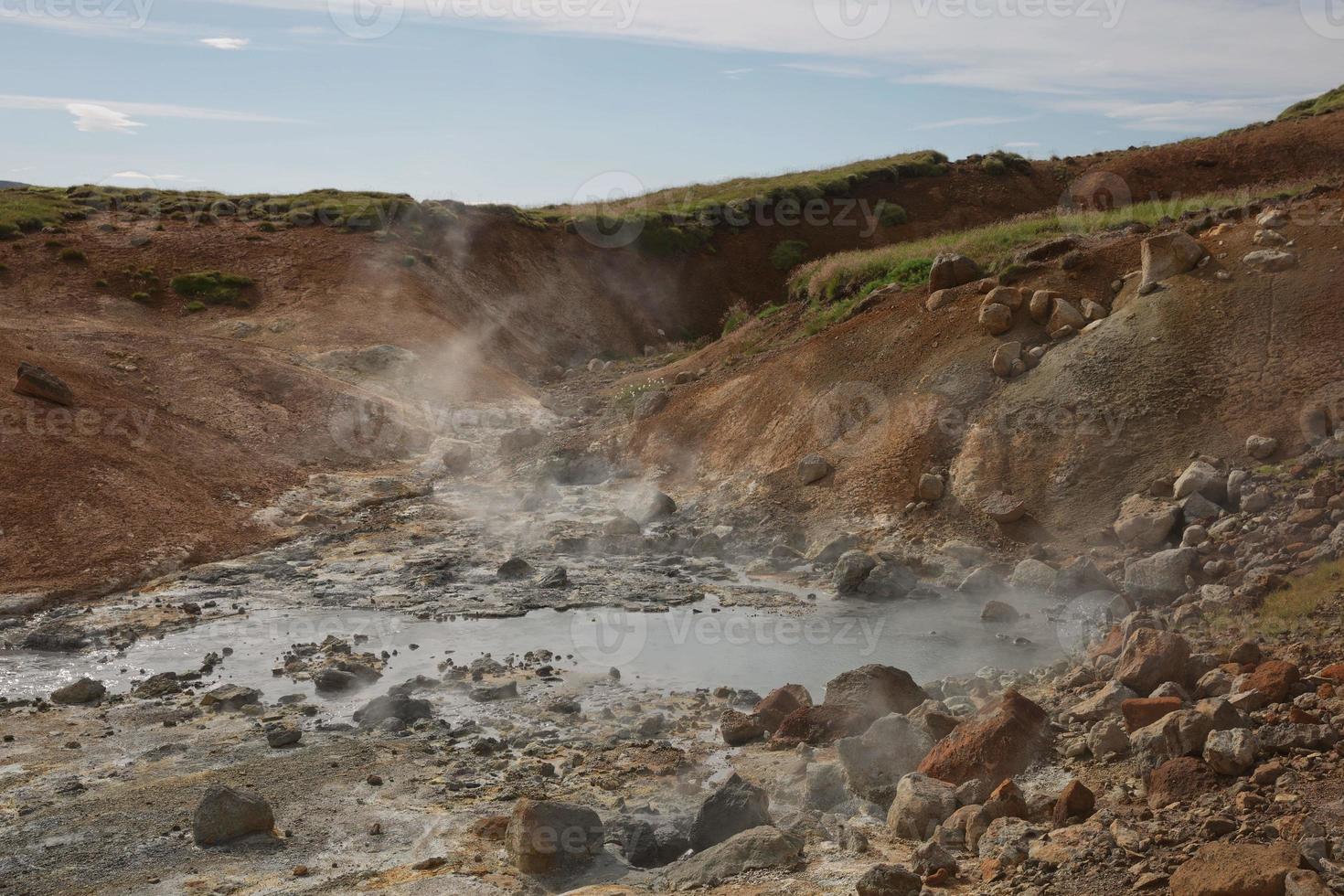 área geotérmica seltun na península de Krysuvik Reykjanes, Islândia foto