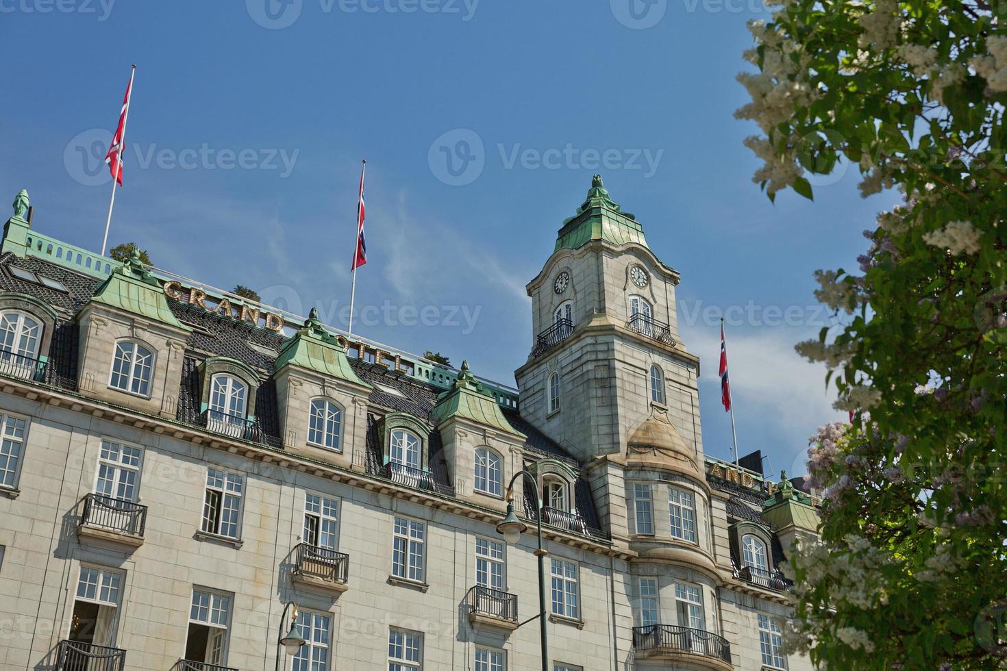 arquitetura antiga no centro de oslo na noruega foto