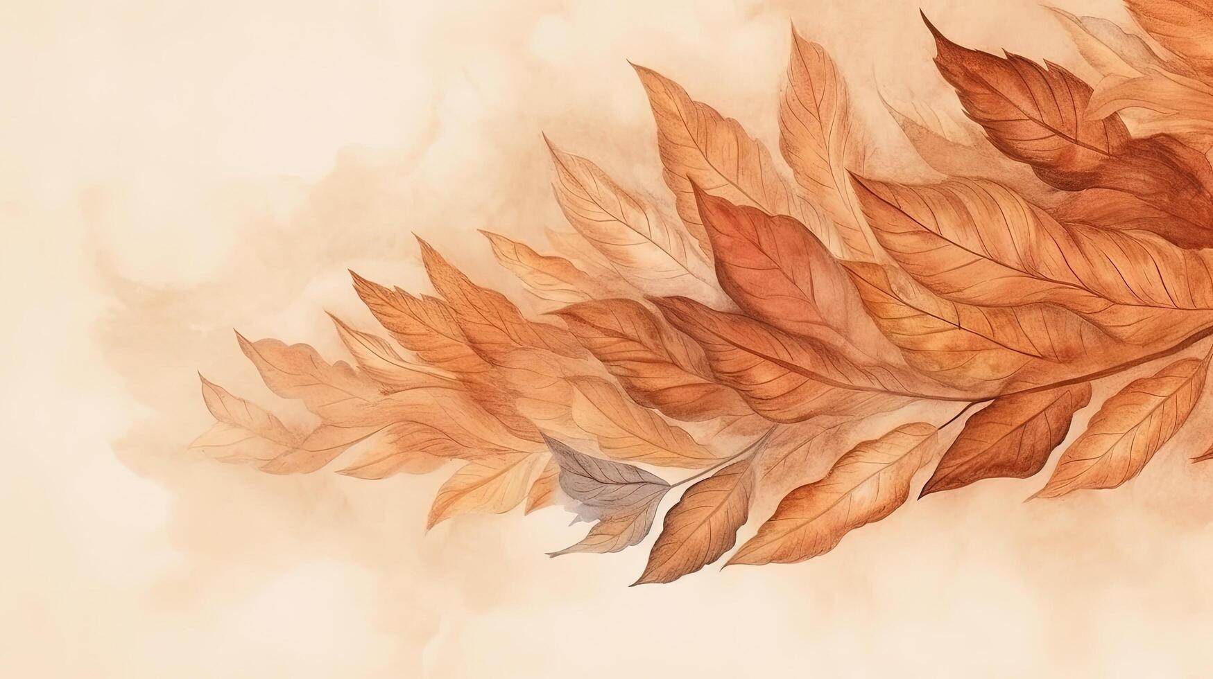 aguarela outono outono fundo. ilustração ai generativo foto
