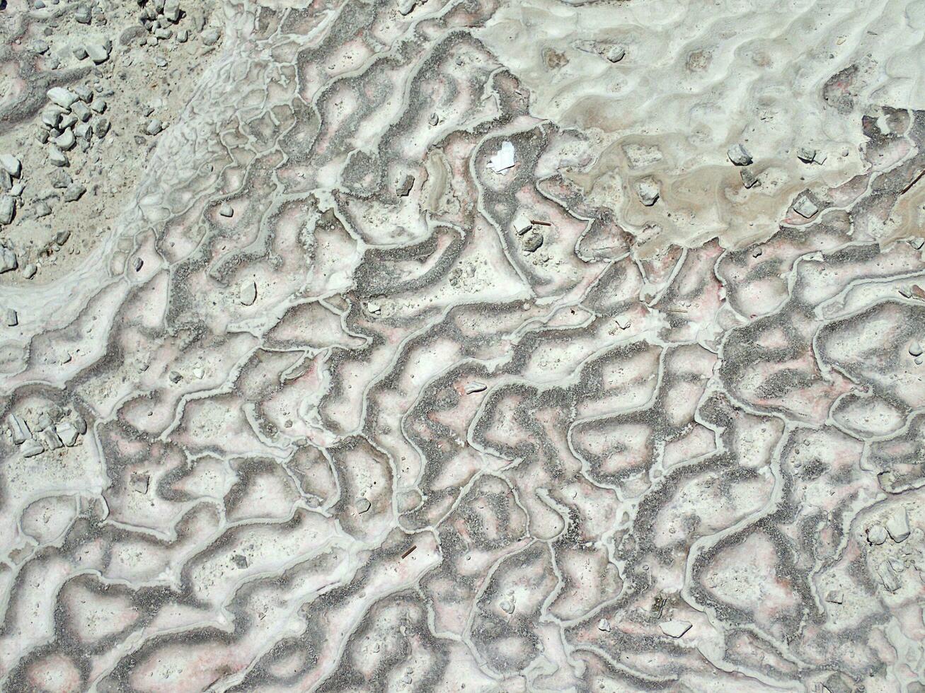 natural calcário fundo com vestígios do água a partir de Pamukkale dentro Peru dentro fechar-se foto