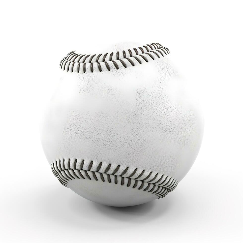 beisebol isolado em branco fundo, gerar ai foto