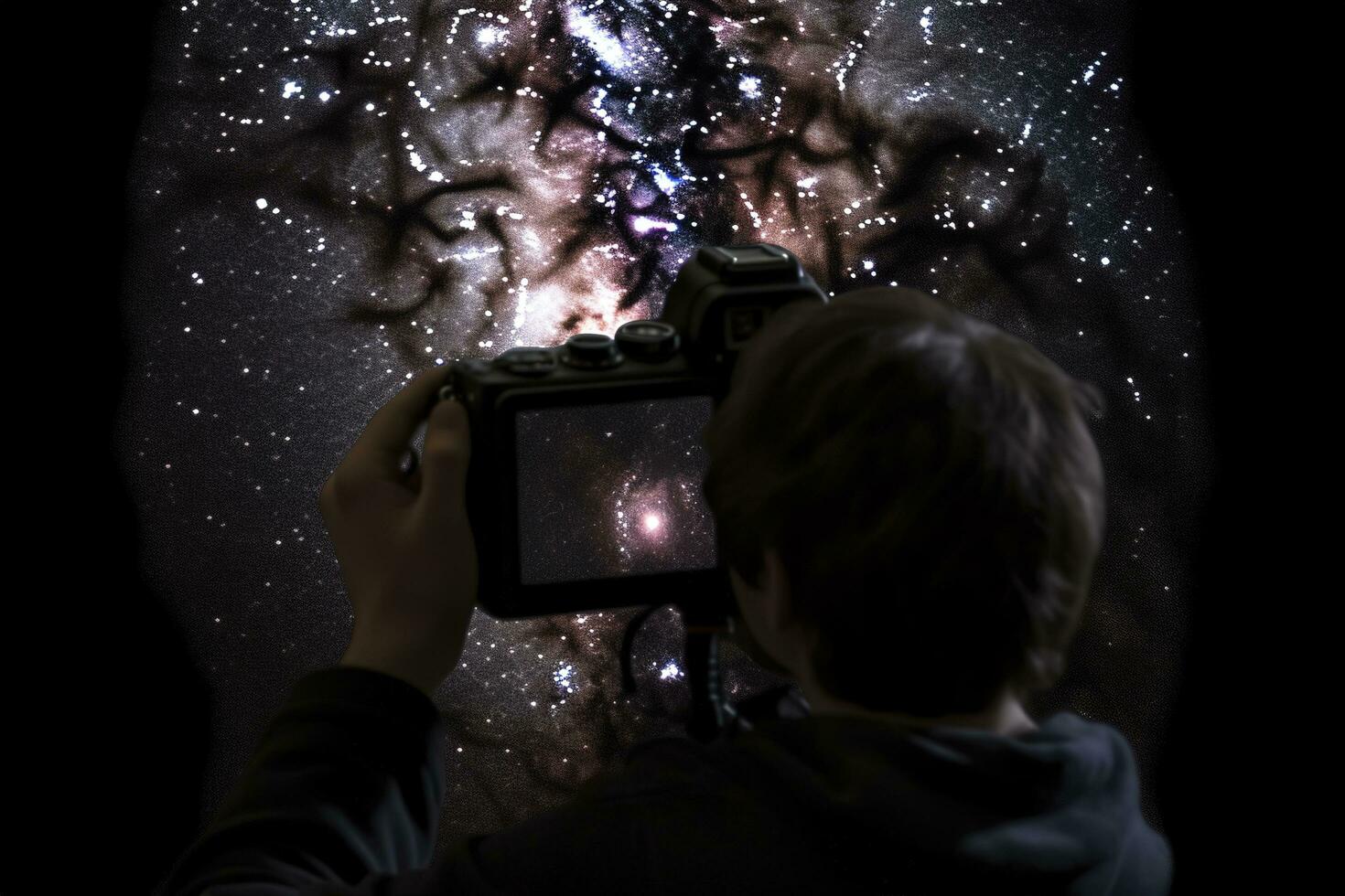 fotografando a tarântula nebulosa, uma maciço formação estelar região localizado dentro a ampla magalhães nuvem, uma satélite galáxia do a leitoso caminho, gerar ai foto