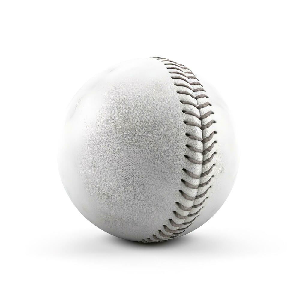 beisebol isolado em branco fundo, gerar ai foto