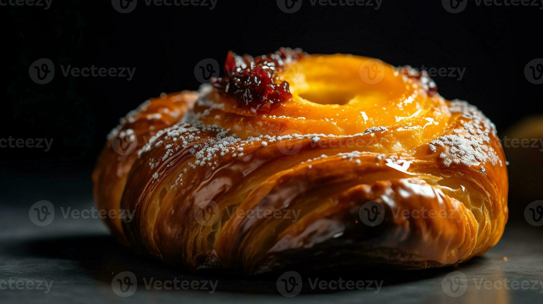 a dinamarquês pastelaria com borrão fundo foto