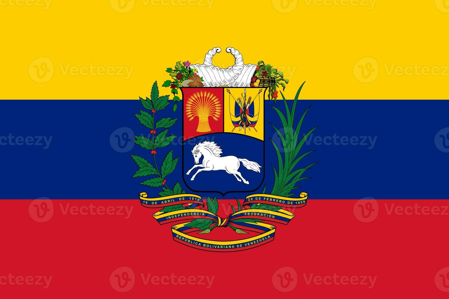 a oficial atual bandeira do Venezuela. nacional bandeira do Venezuela. ilustração. foto