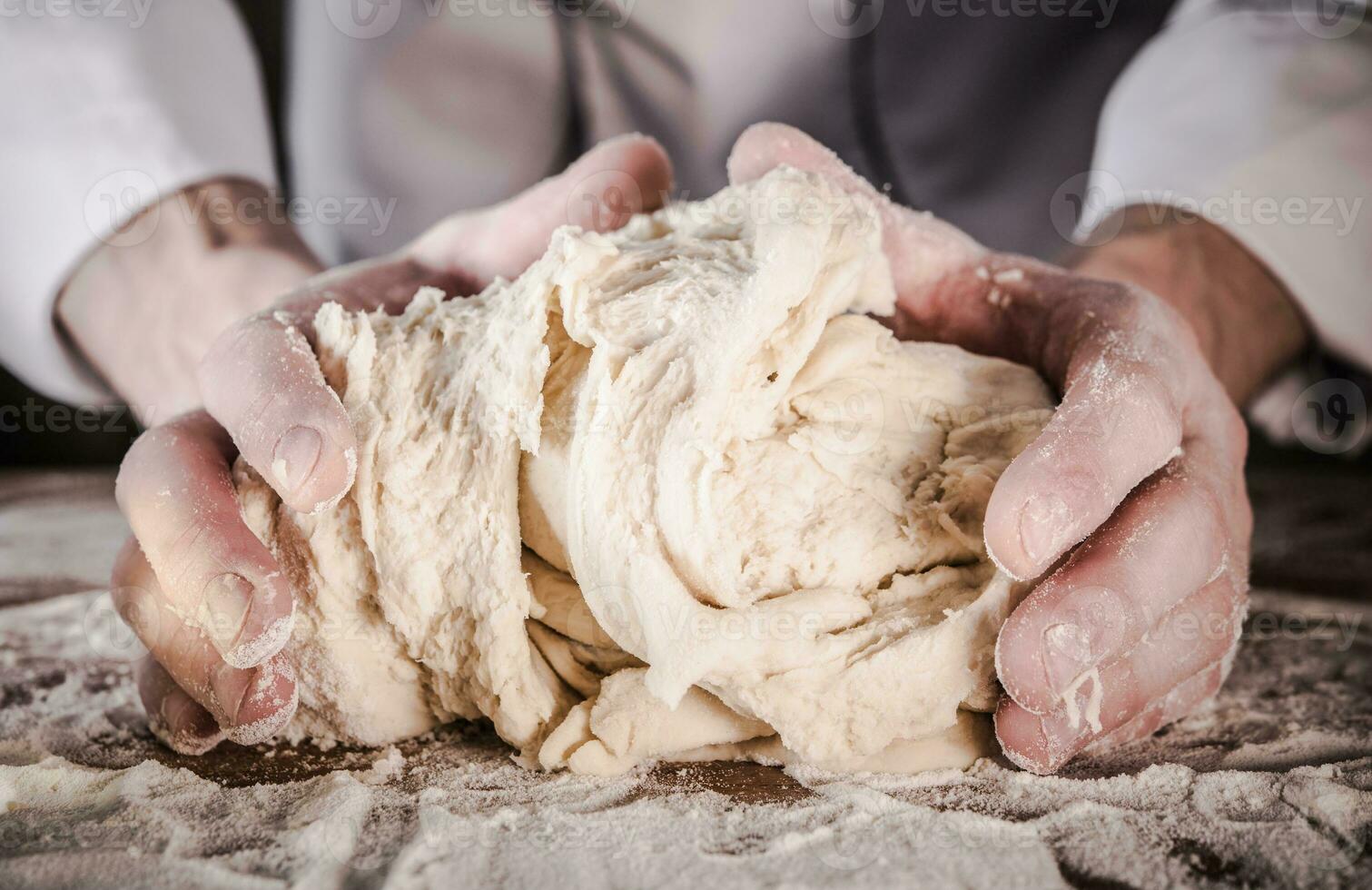 preparando pão massa foto