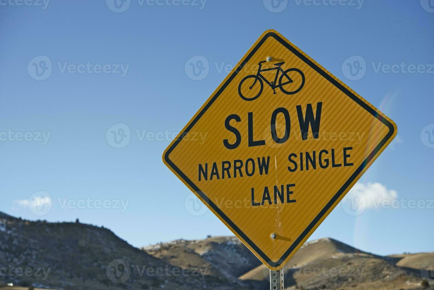 lento placa para ciclistas foto