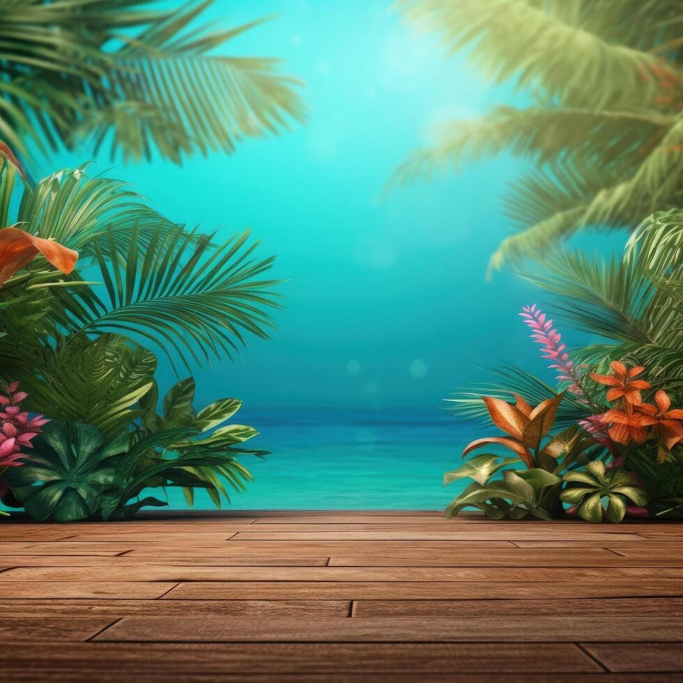 Magia tropical fundo. ilustração ai generativo foto