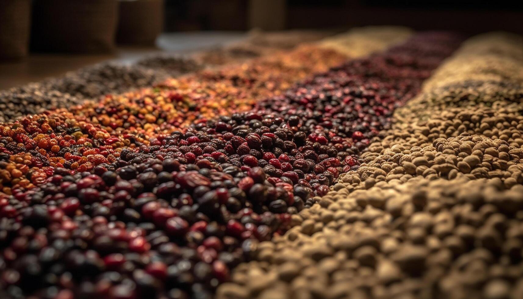 fresco fruta e bagas dentro colorida amontoar gerado de ai foto