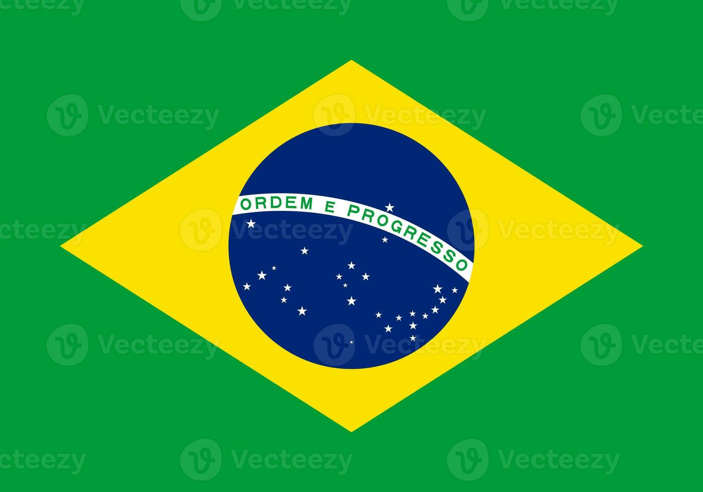 a oficial atual bandeira do brasil. nacional bandeira do brasil. ilustração. foto