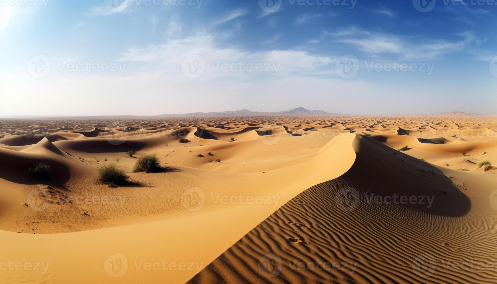 ondulado areia dunas dentro árido África, majestoso beleza dentro natureza gerado de ai foto