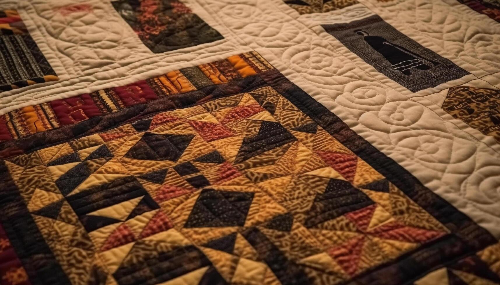 turco tapeçaria tapete uma tecido patchwork do indígena culturas e elegância gerado de ai foto