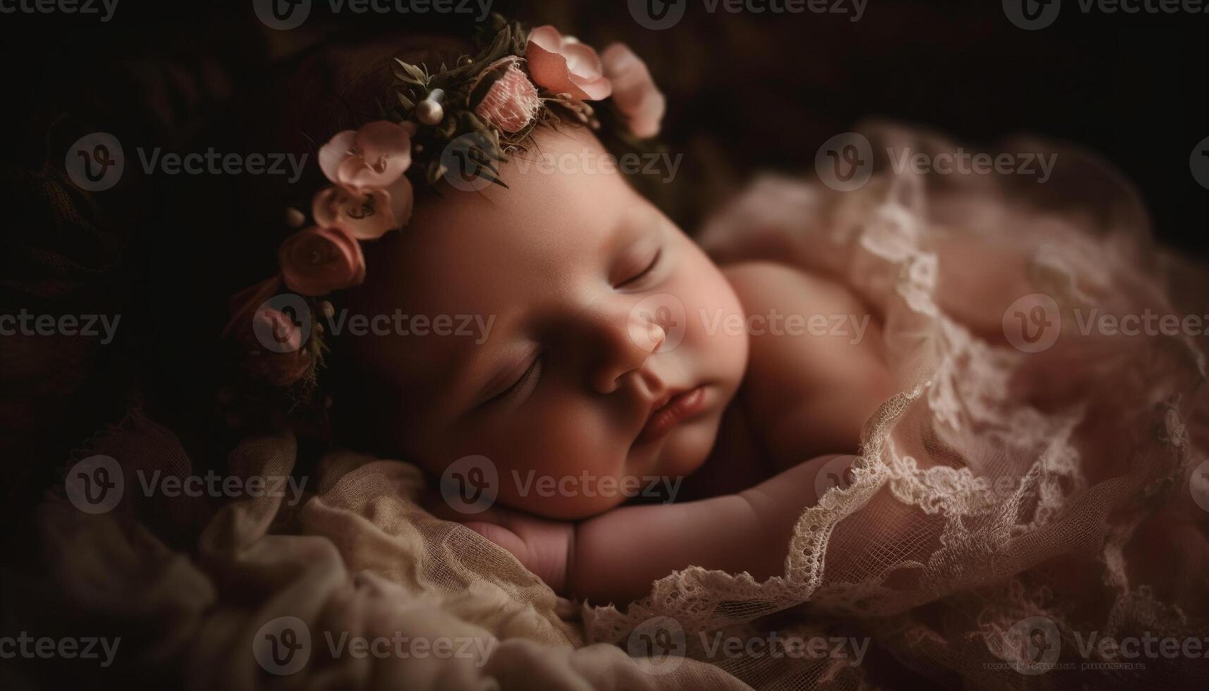 recém-nascido bebê Garoto e menina dormindo pacificamente embrulhado dentro suavidade gerado de ai foto