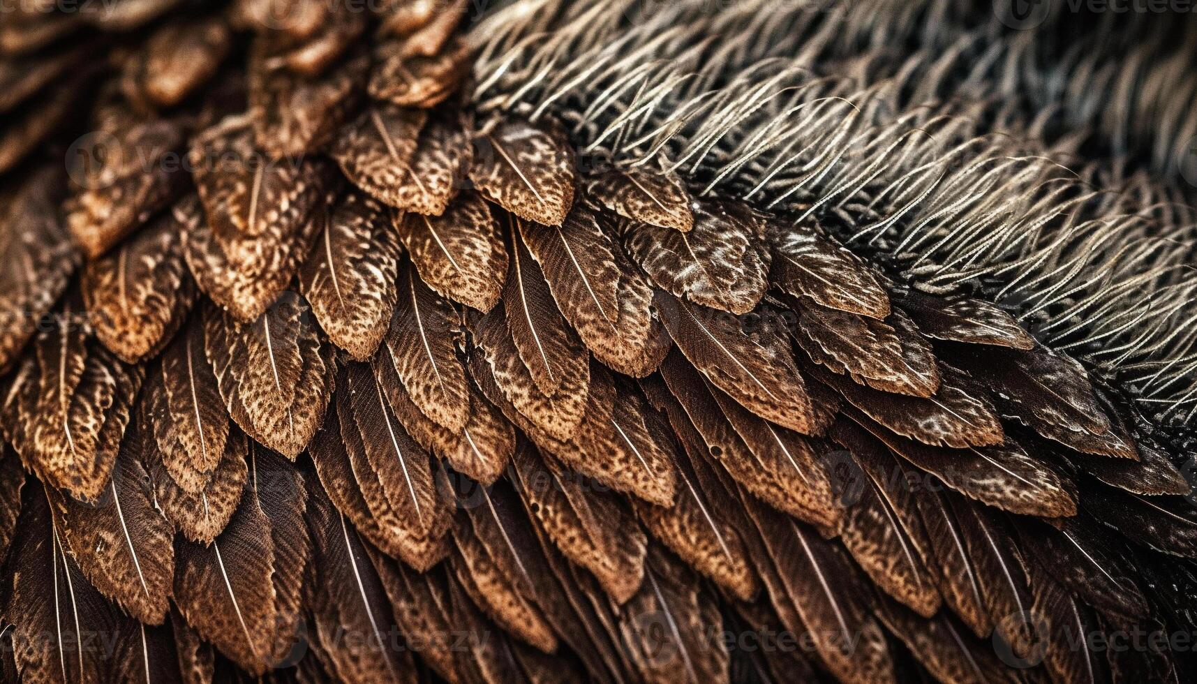 animal marcações em pena, texturizado efeito dentro multi colori outono floresta gerado de ai foto