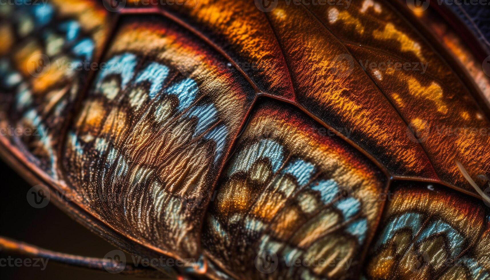 vibrante borboleta asa padronizar ampliado dentro extremo fechar acima macrofotografia gerado de ai foto