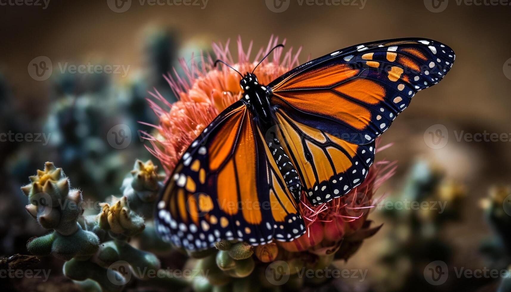 vibrante monarca borboleta asa vitrines natural beleza dentro multi colori padronizar gerado de ai foto