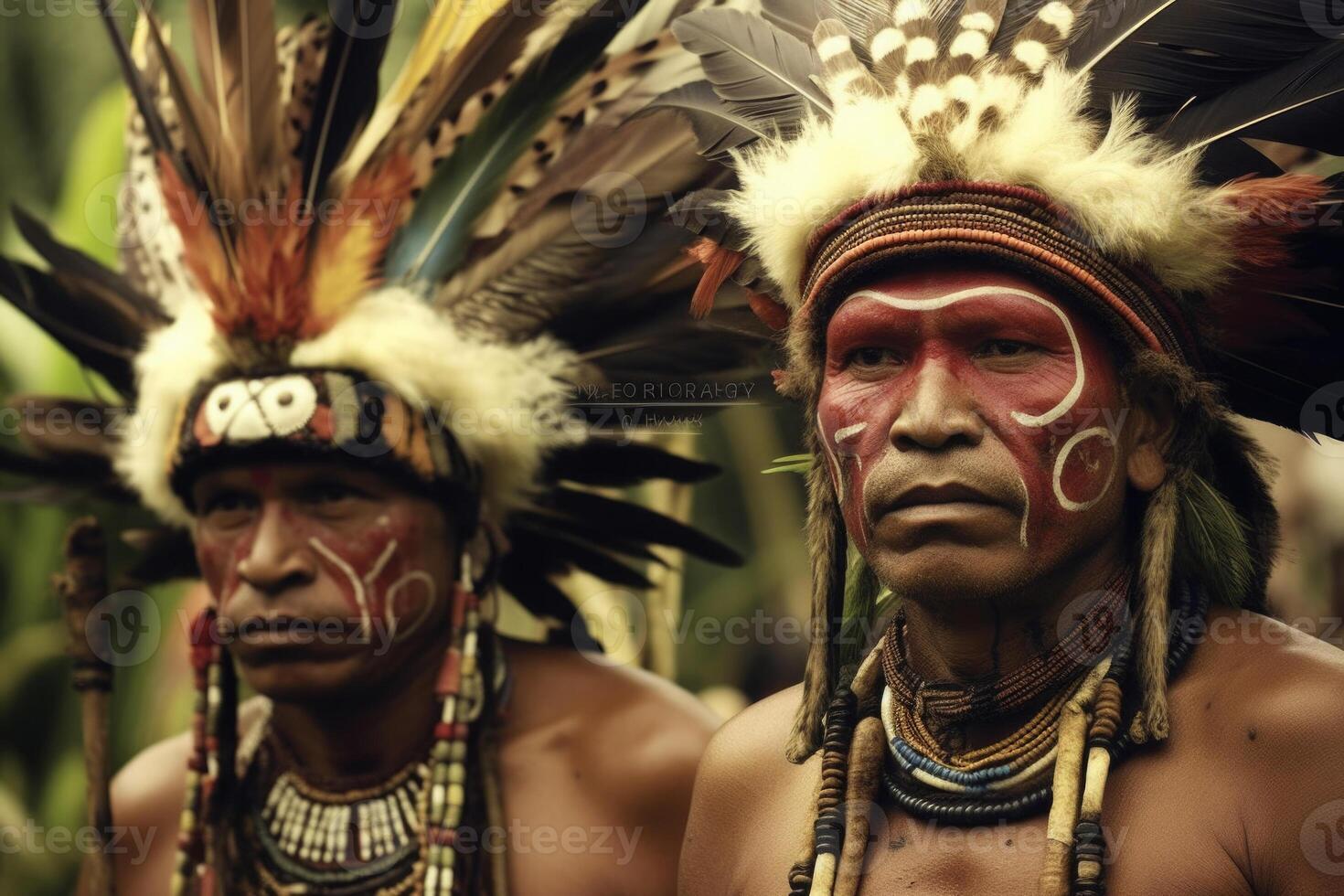 retrato do indígena tribo. nativo americano pessoas. generativo ai foto