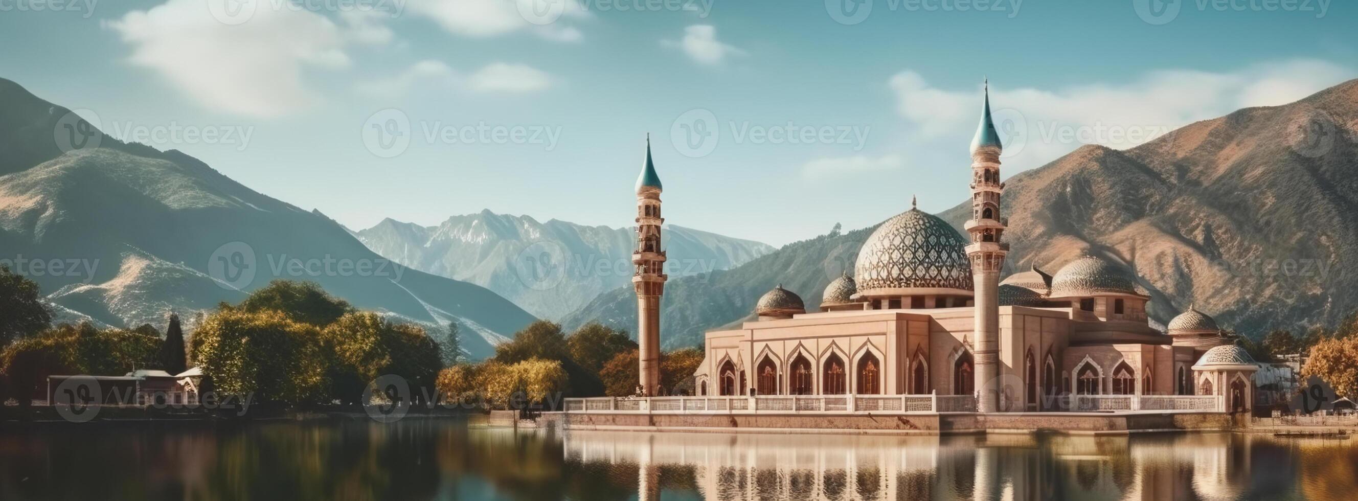 magnífico mesquita cênico fundo. generativo ai foto