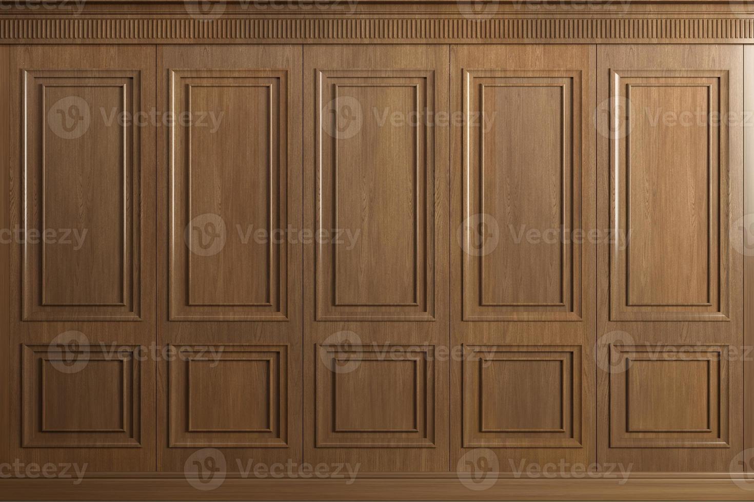 painéis de parede clássicos de madeira de carvalho vintage foto