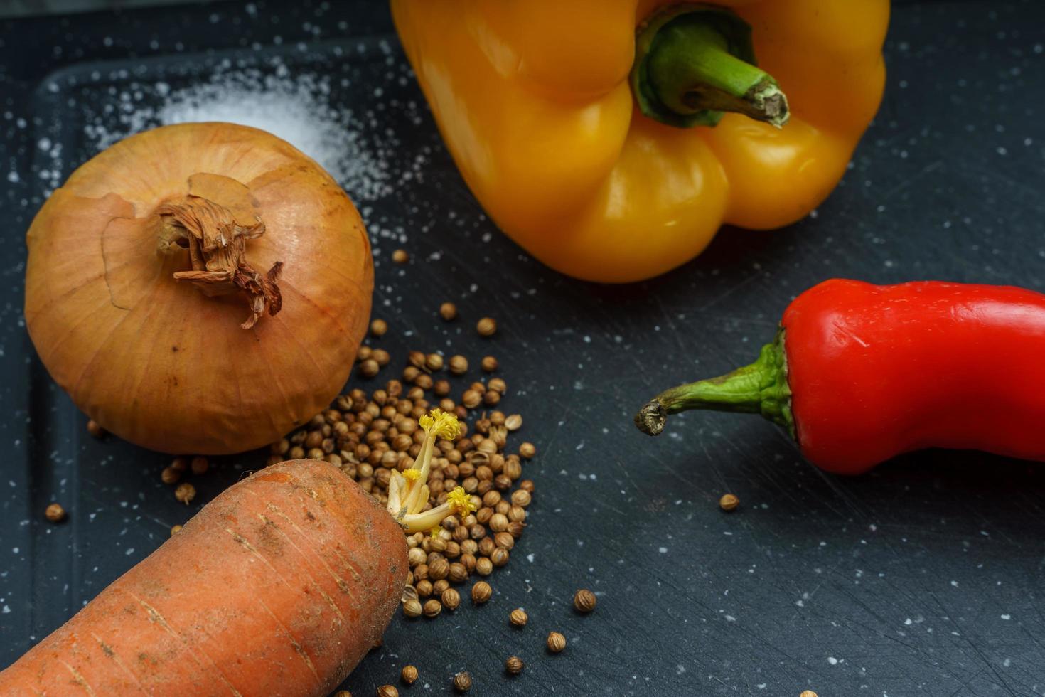 vegetais crus para carne de porco foto