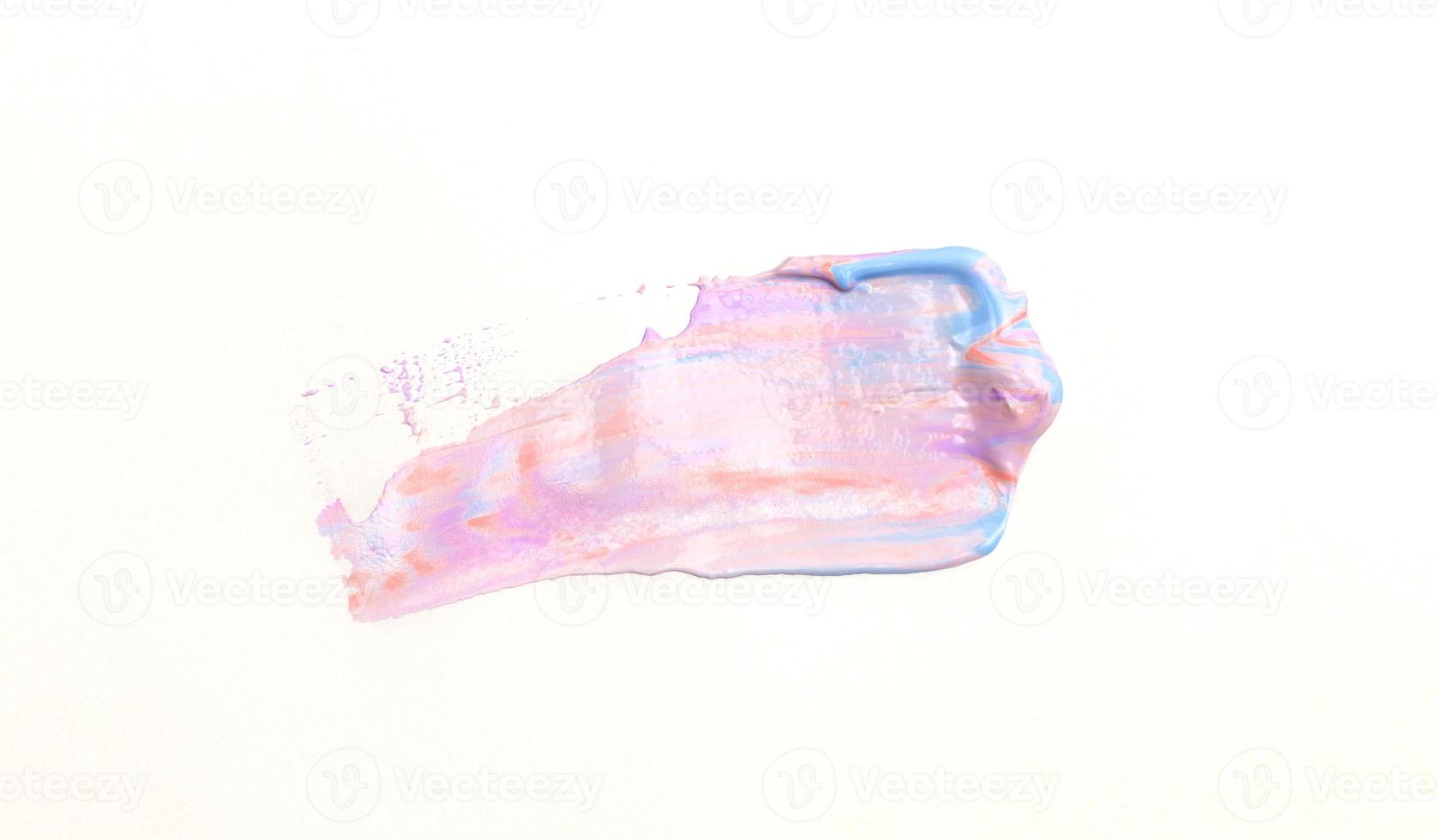 uma espátula de pintura isolada em um fundo branco com rosa e violeta foto