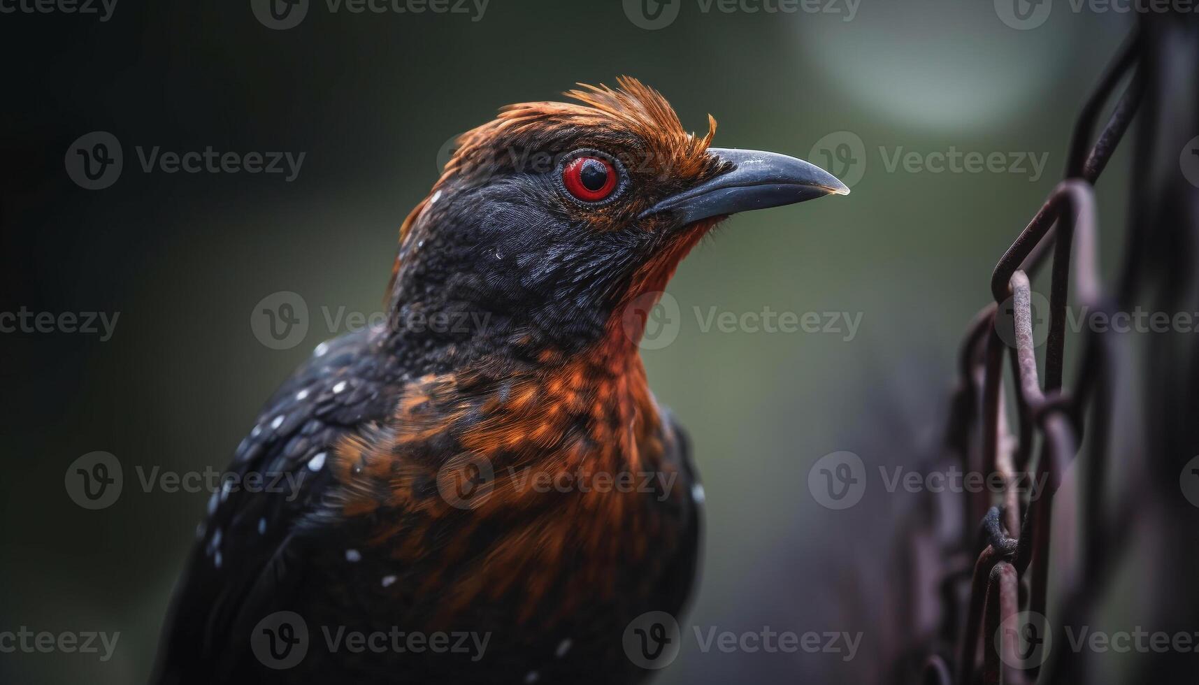 visto Falcão empoleirar-se em filial, fechar acima do lindo pássaro generativo ai foto