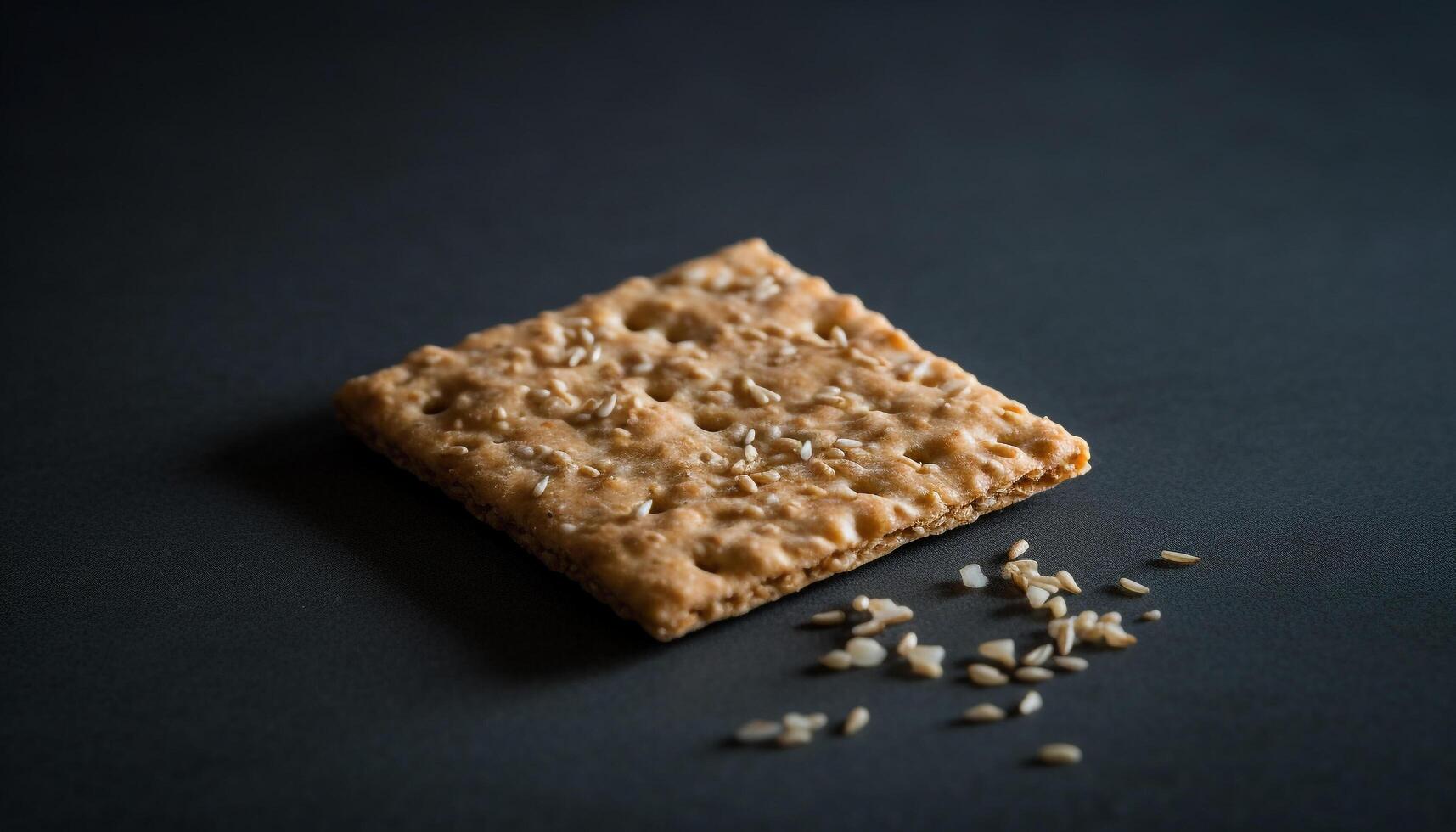 saudável lanche orgânico todo trigo bolacha com amêndoa e sésamo gerado de ai foto