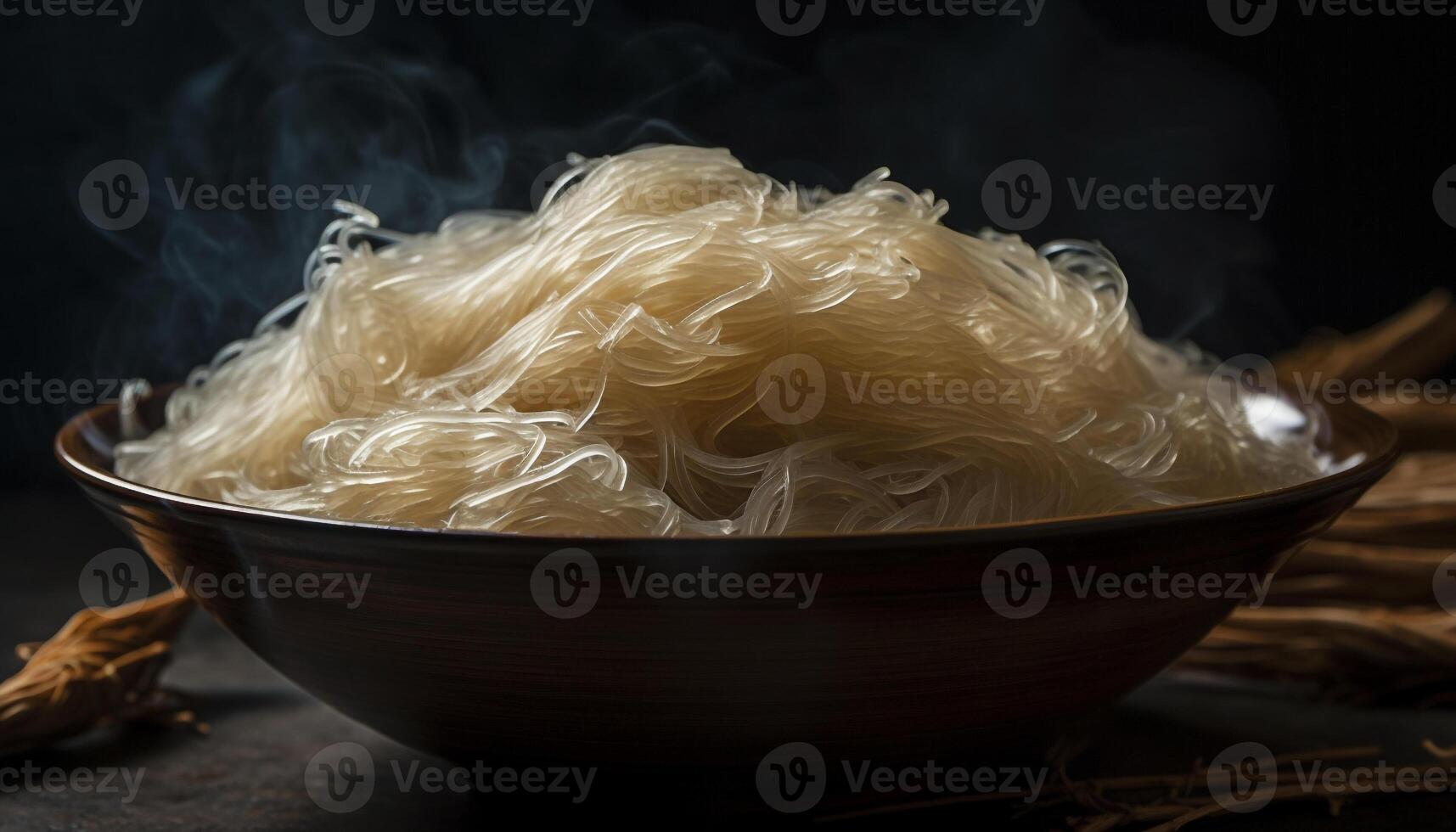 fofo aletria sopa com carne e vegetais, caseiro e saudável gerado de ai foto