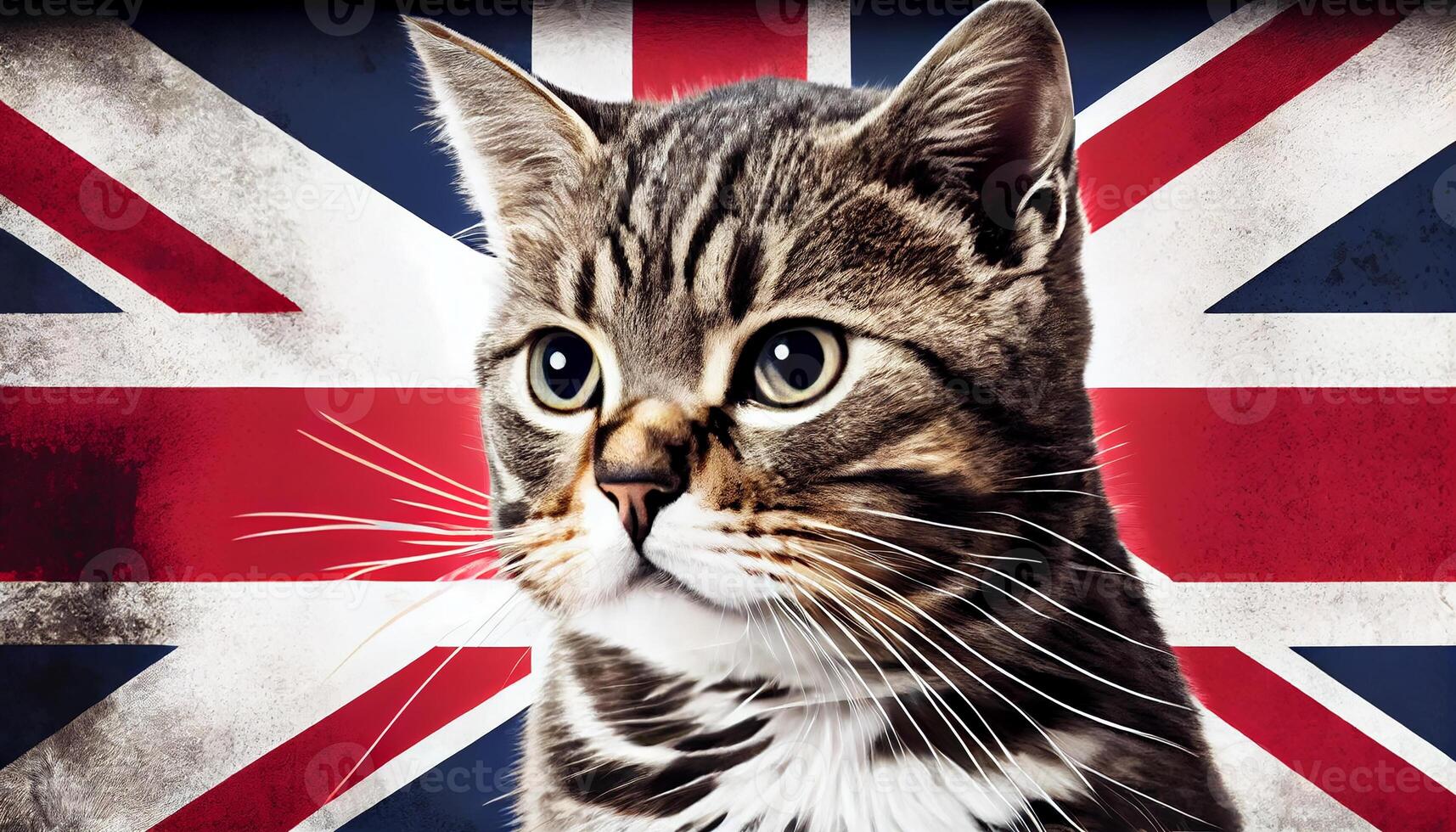 majestoso listrado felino olhares fixos às Câmera patrioticamente gerado de ai foto