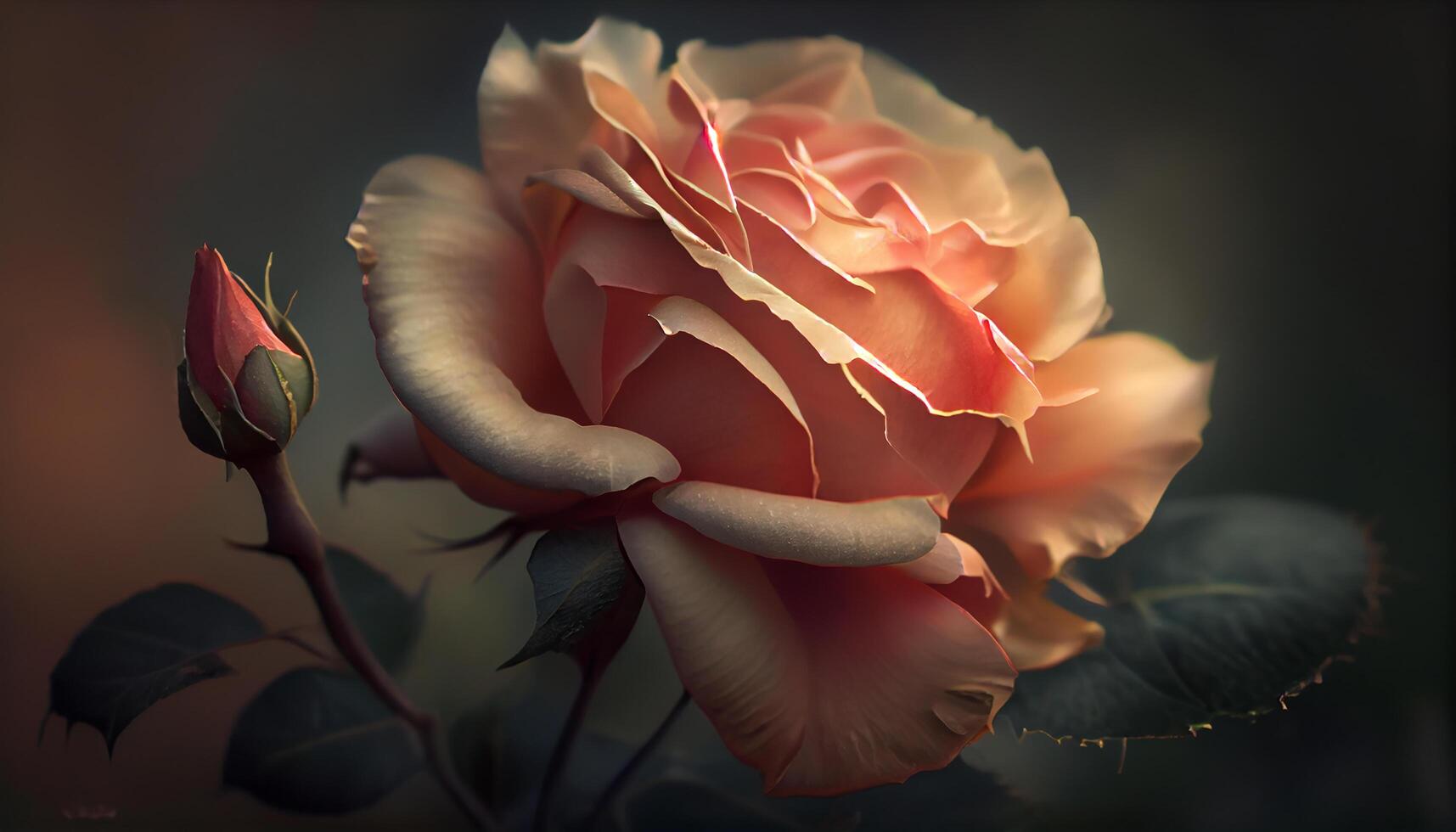 natureza beleza dentro uma vibrante Rosa Flor , generativo ai foto