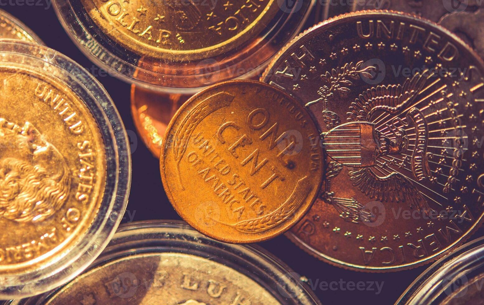 americano 1 centavo moeda foto