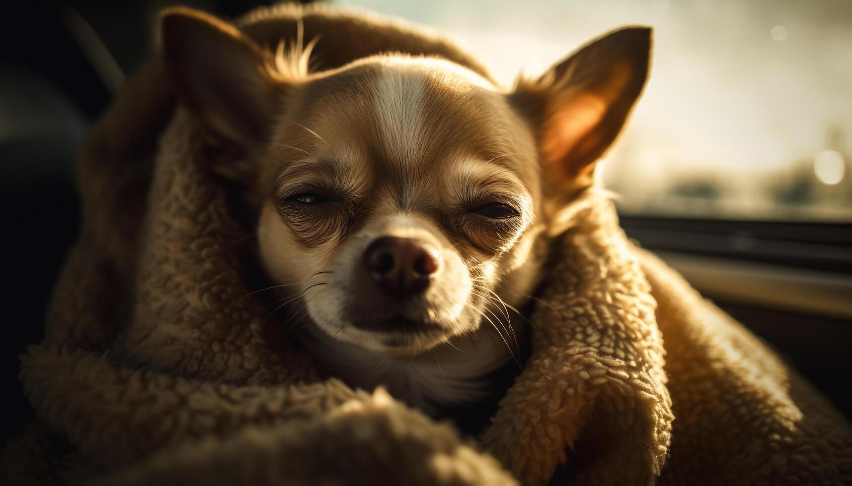 fofa cachorro retrato, fofo pele e brincalhão gerado de ai foto