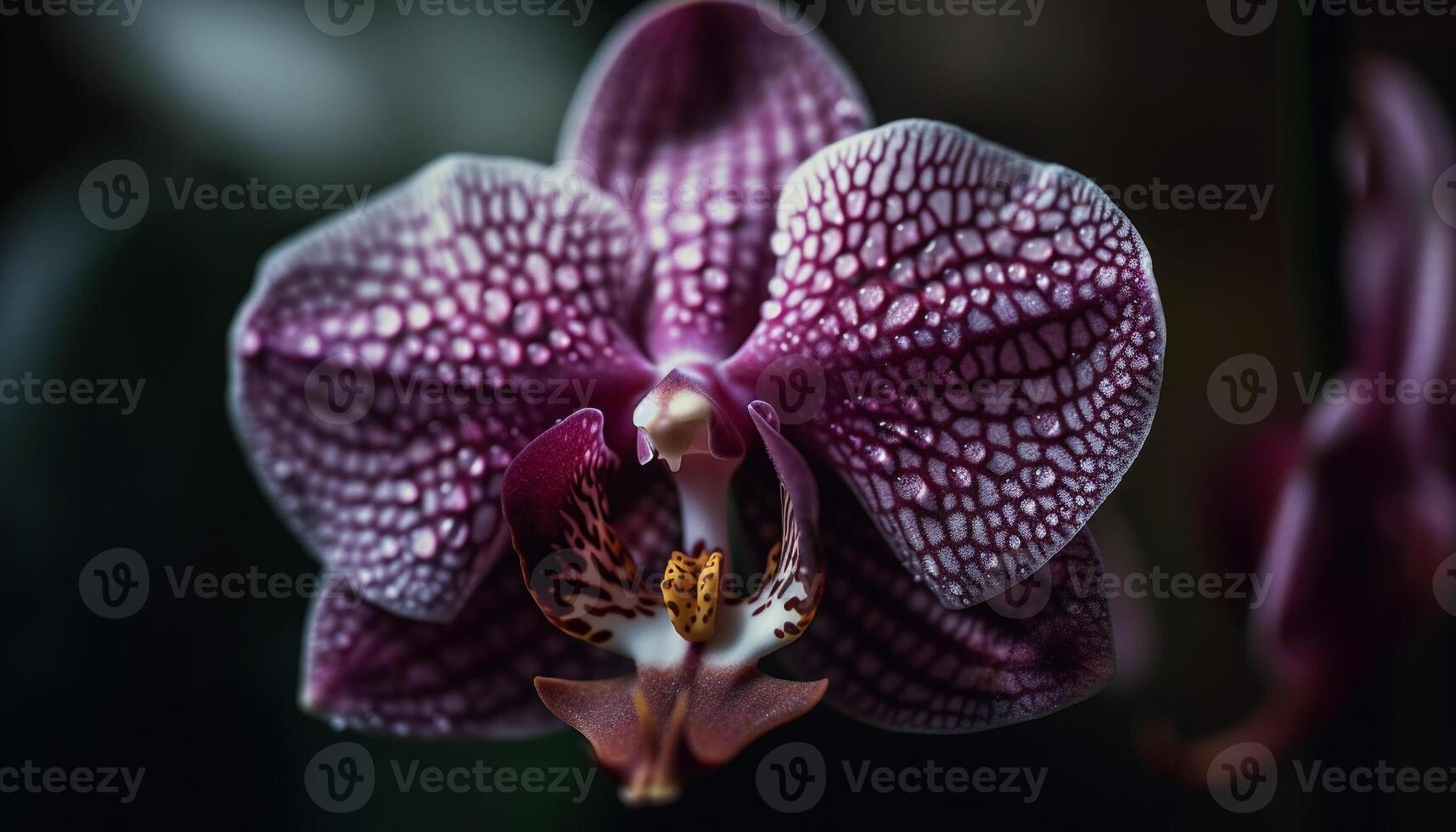 elegante traça orquídea flores dentro Rosa e roxa gerado de ai foto