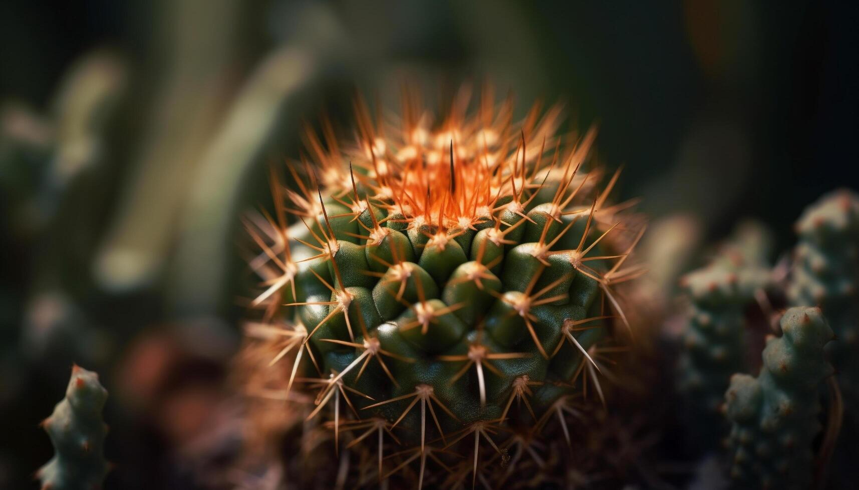 afiado espinhos em suculento plantar dentro natureza gerado de ai foto