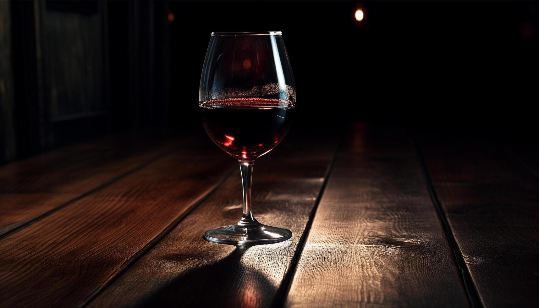 luxo vinho vidro e garrafa refletir elegância gerado de ai foto