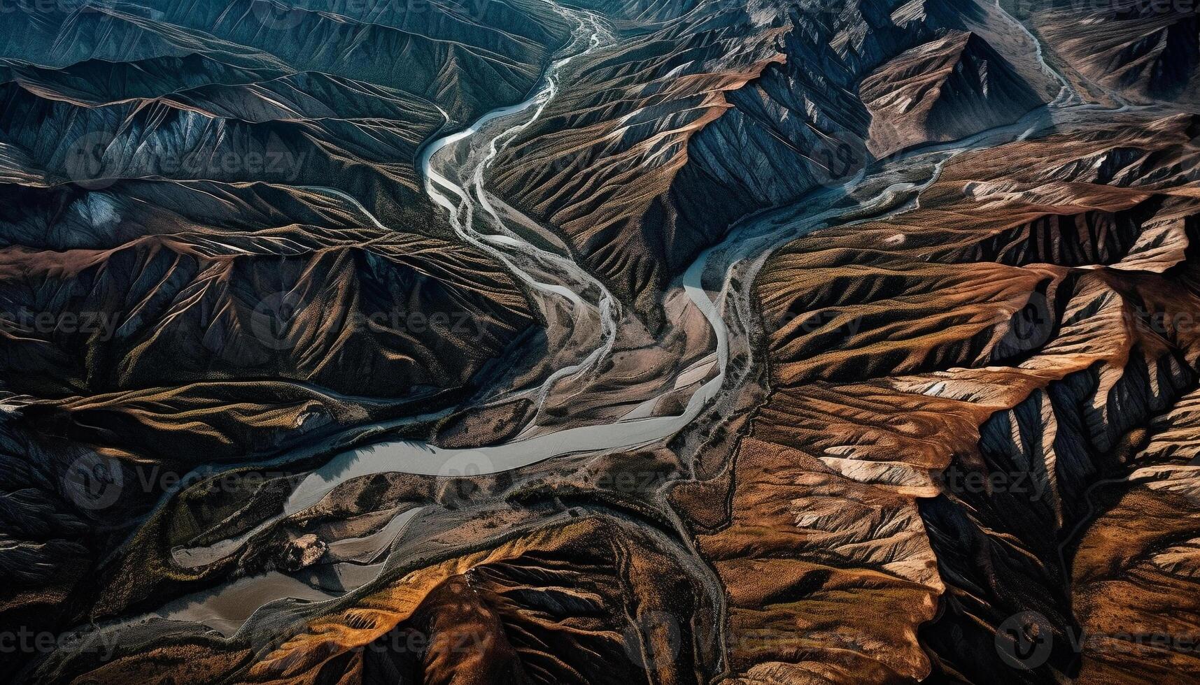 majestoso montanha faixa, natureza beleza dentro panorâmico Visão gerado de ai foto