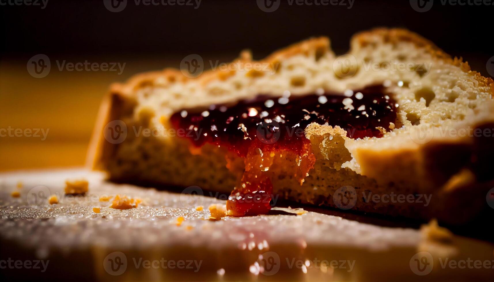 rústico baga torta, fresco a partir de a forno gerado de ai foto