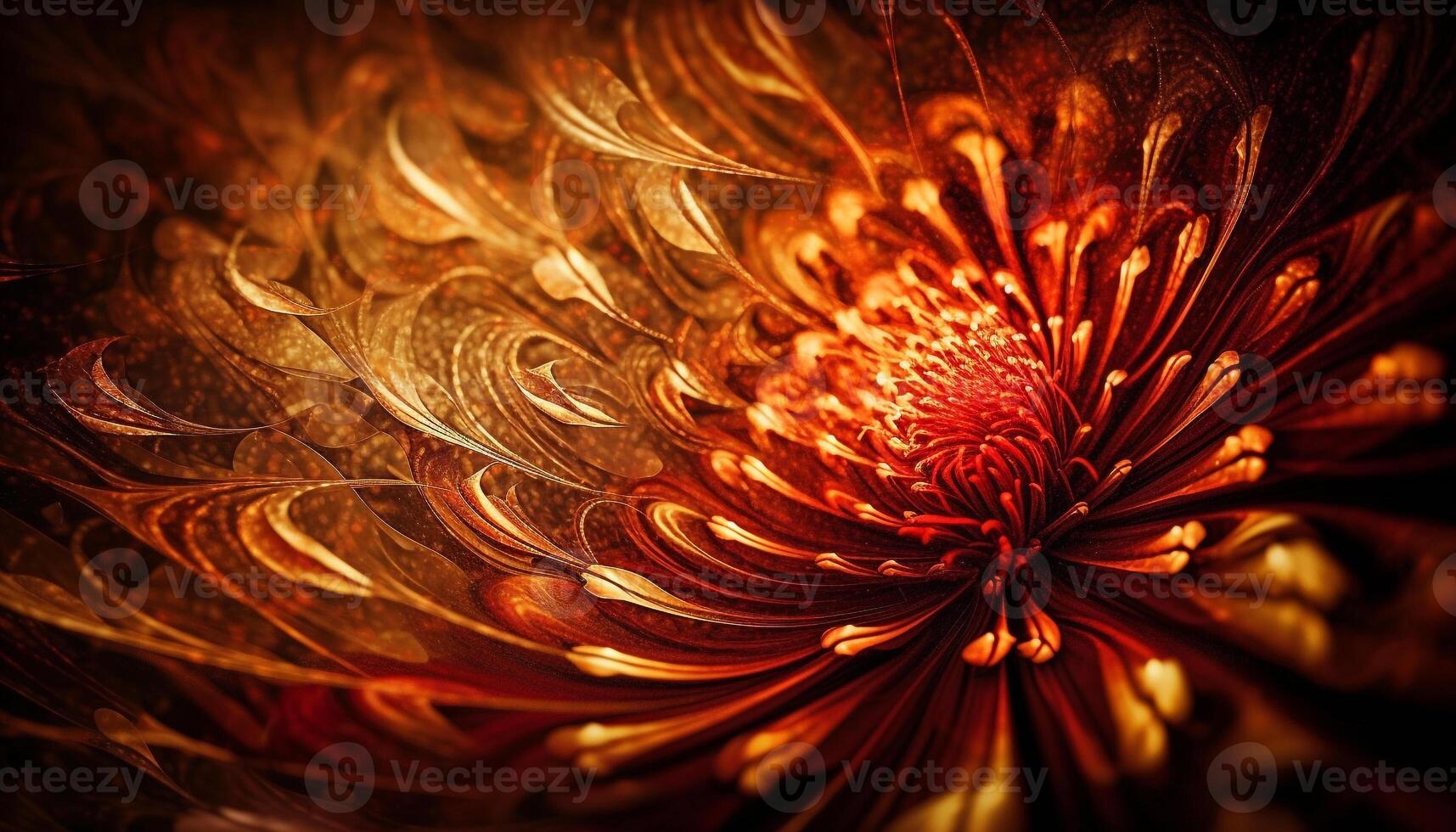 abstrato botânico celebração brilhando pétalas dentro movimento gerado de ai foto