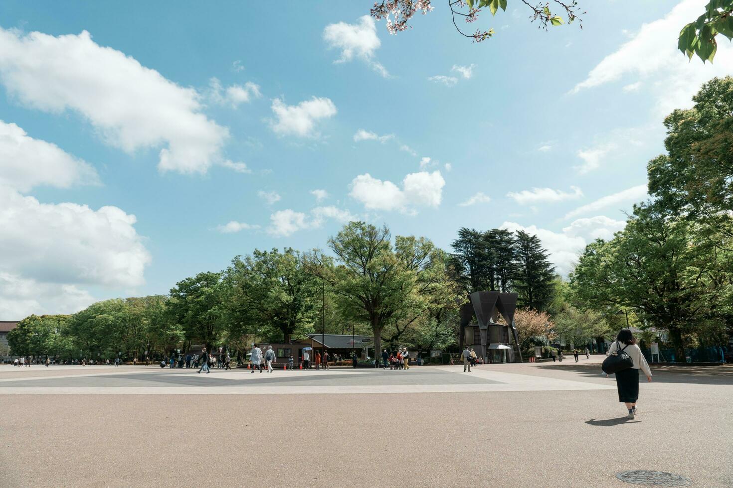 Tóquio, Japão - abril 8, 2023 pessoas caminhando dentro ueno parque durante primavera dentro abril foto