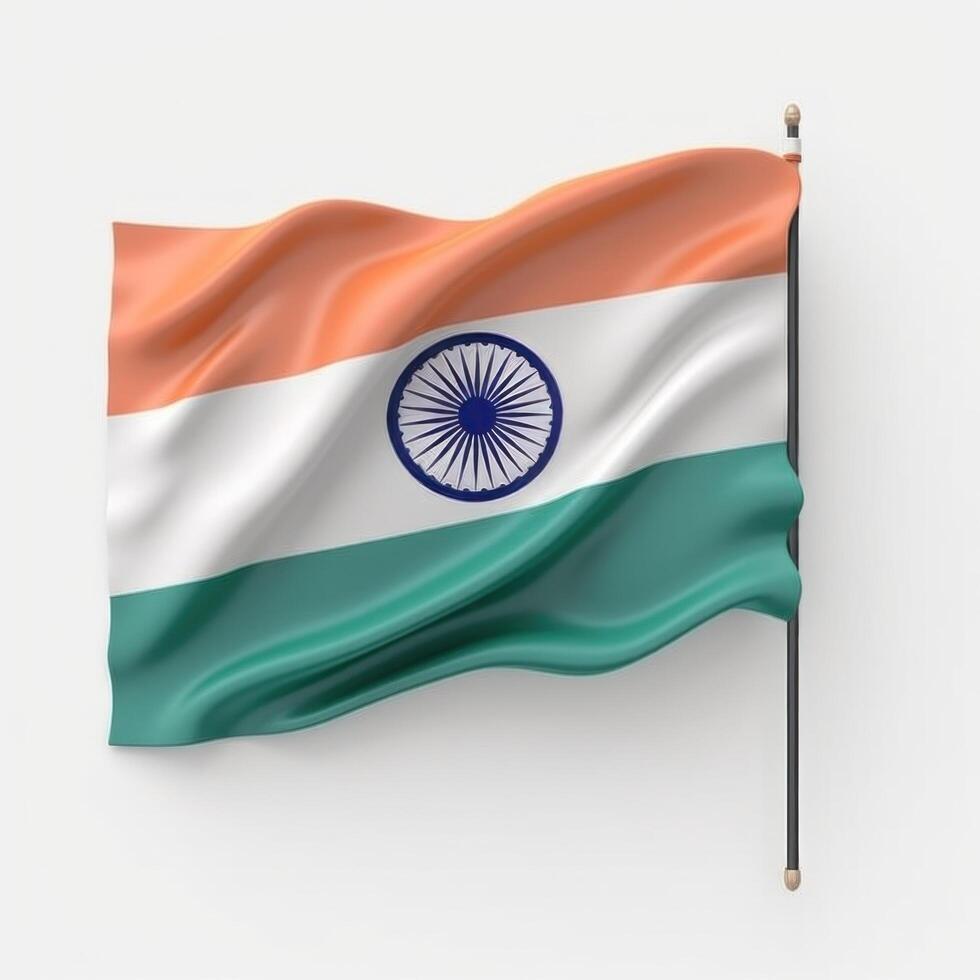 nacional indiano bandeira fundo. ilustração ai generativo foto