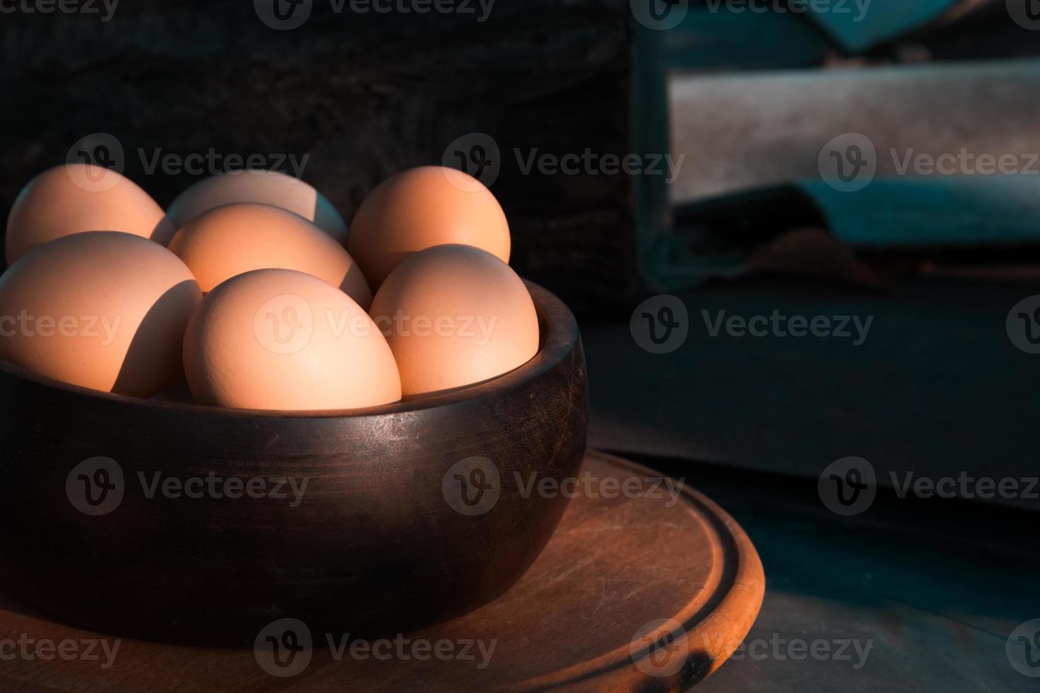 prato de ovos de close-up foto