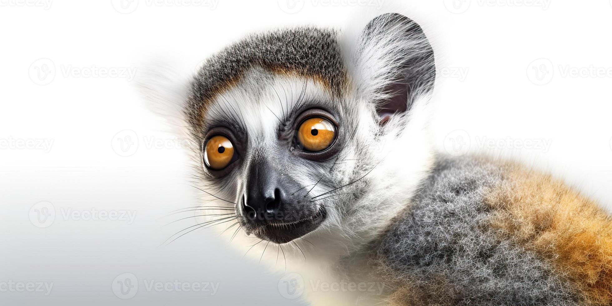 ai gerado. ai generativo. foto ilustração do bebê face lêmure Madagáscar africano animal. gráfico arte