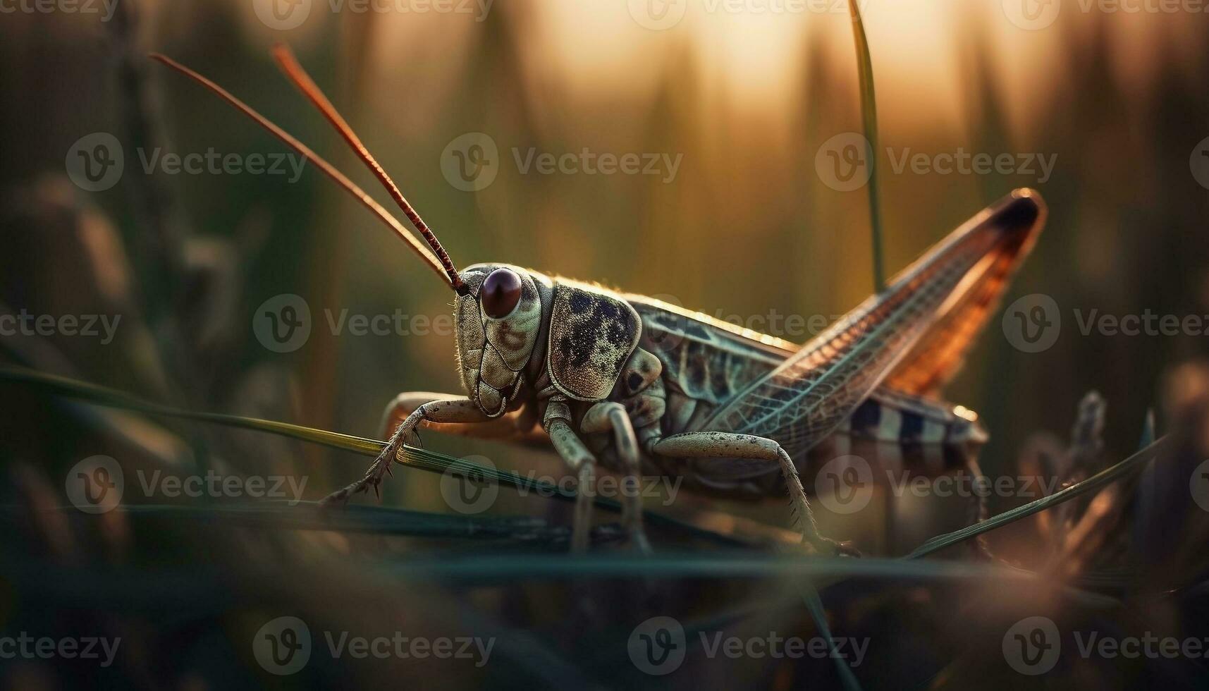 gafanhoto perna em verde folha, beleza dentro natureza gerado de ai foto