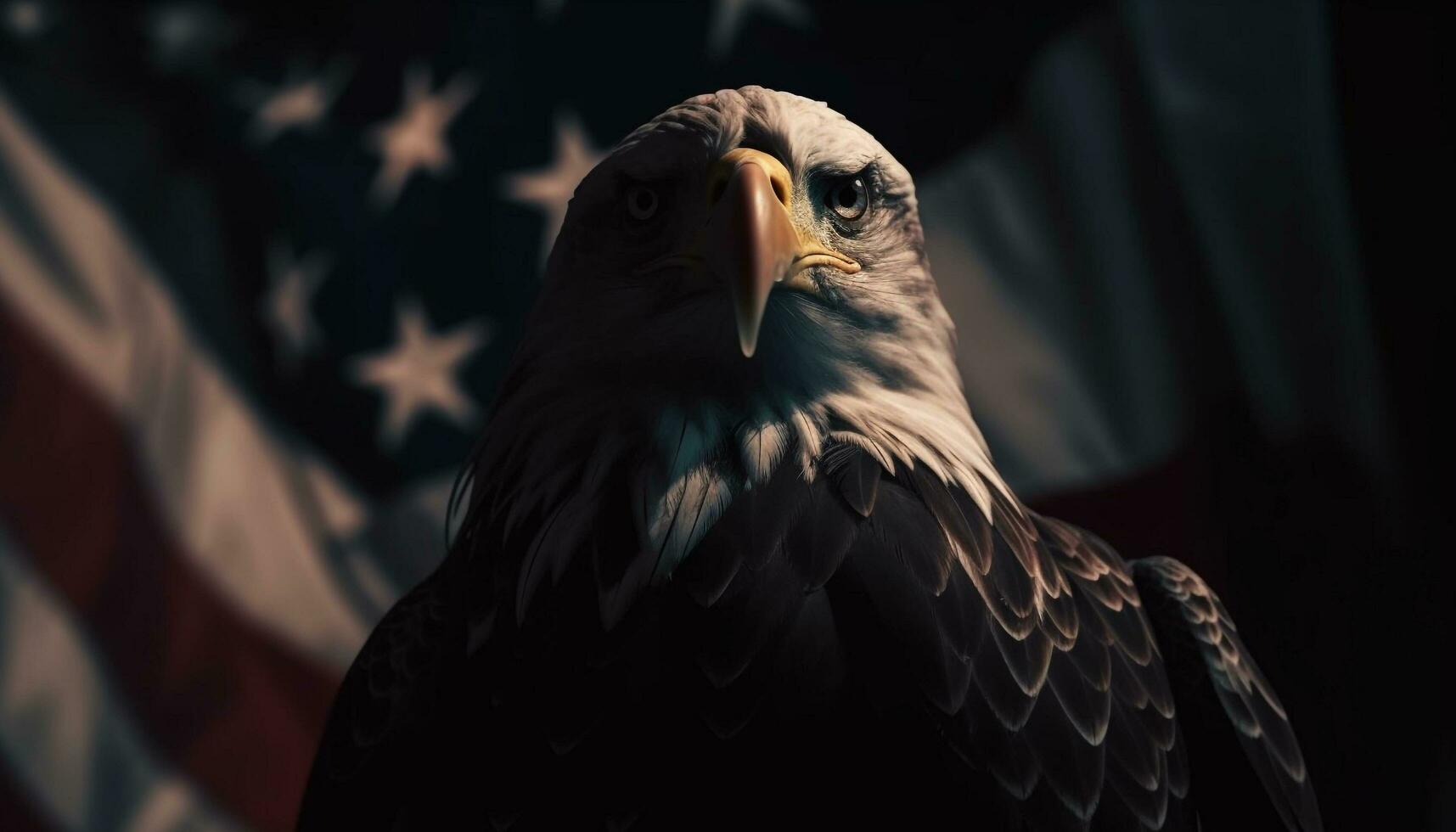 majestoso Careca águia, do americano liberdade gerado de ai foto