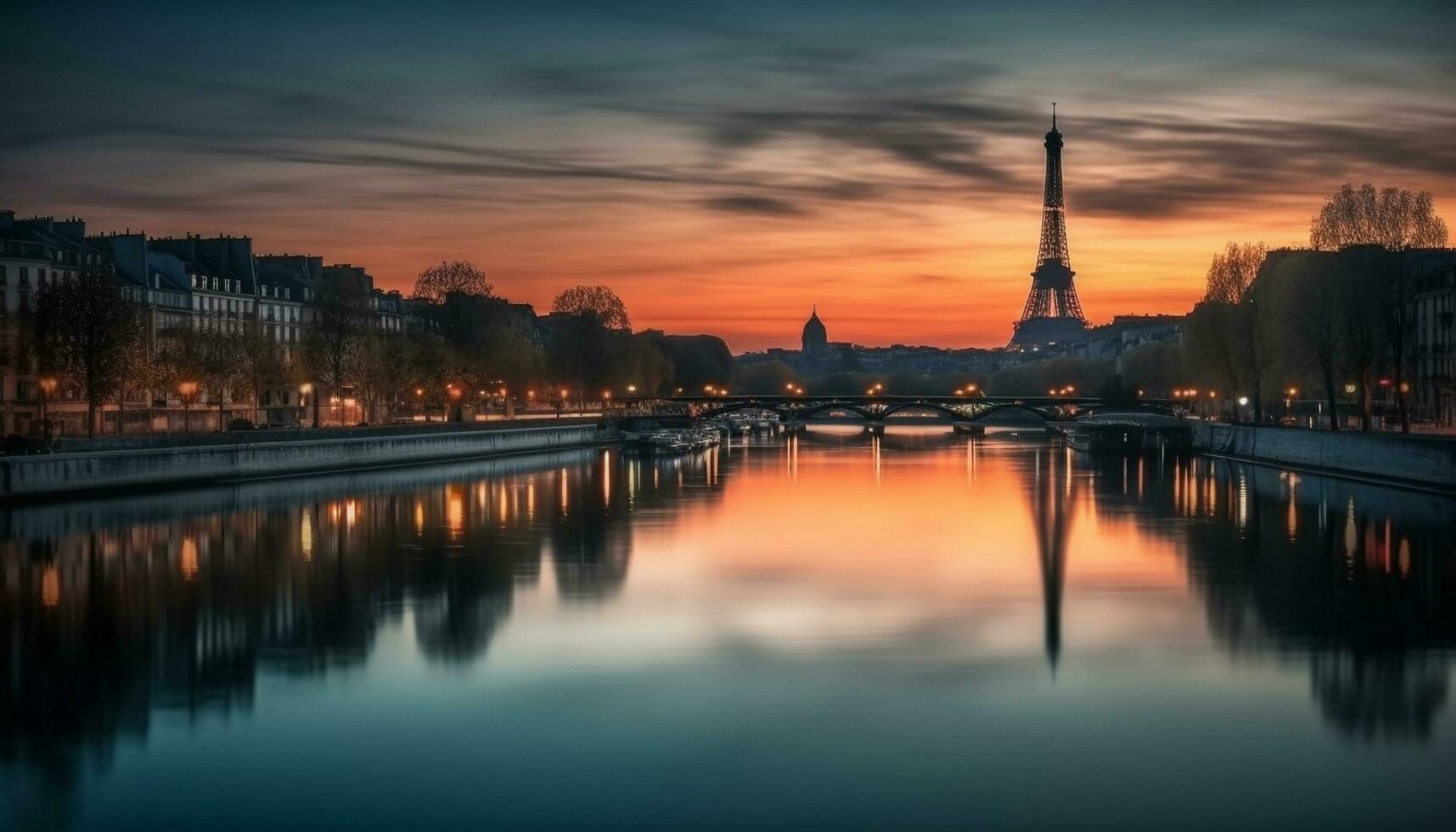 majestoso do francês cultura às crepúsculo gerado de ai foto